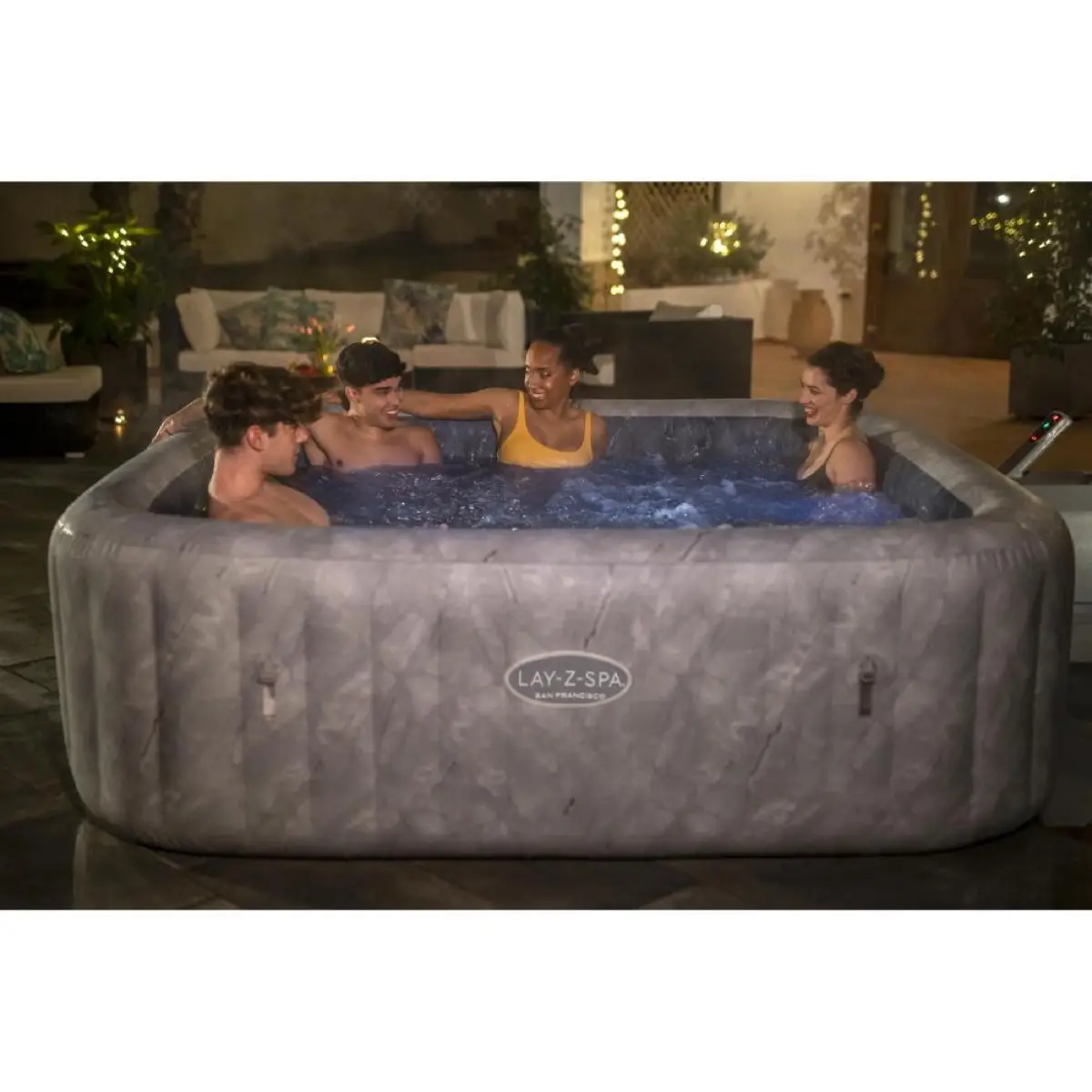 Bestway Lay-Z-Spa San Francisco Airjet (230 x 71 cm, Grey)