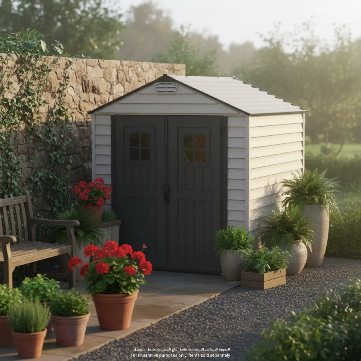 Cosmoplast StoreMate Plus Vinyl Garden Shed (213.36 x 213.36 cm)