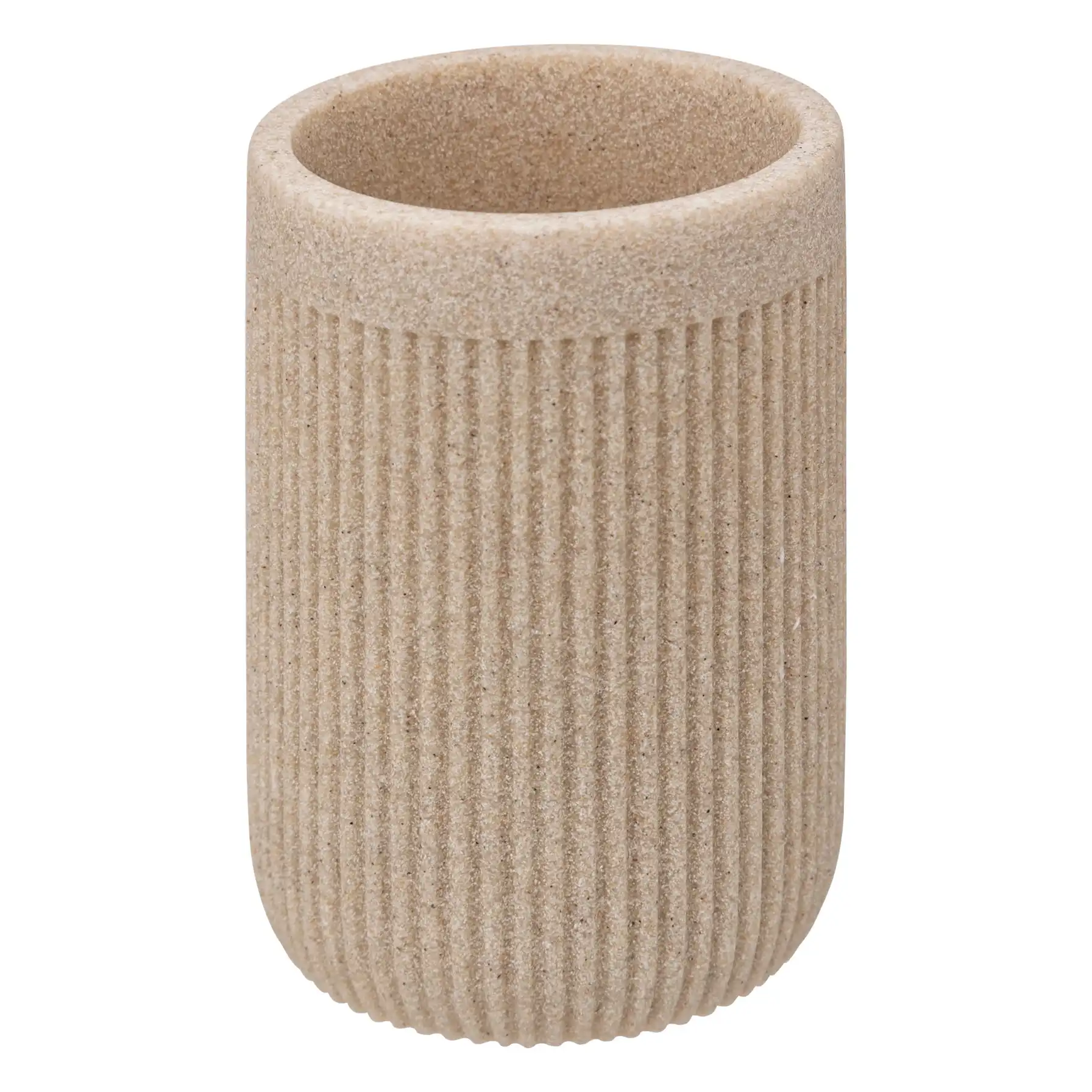 5Five Onyx Polyresin Toothbrush Holder (7 x 10.7 cm, Beige)