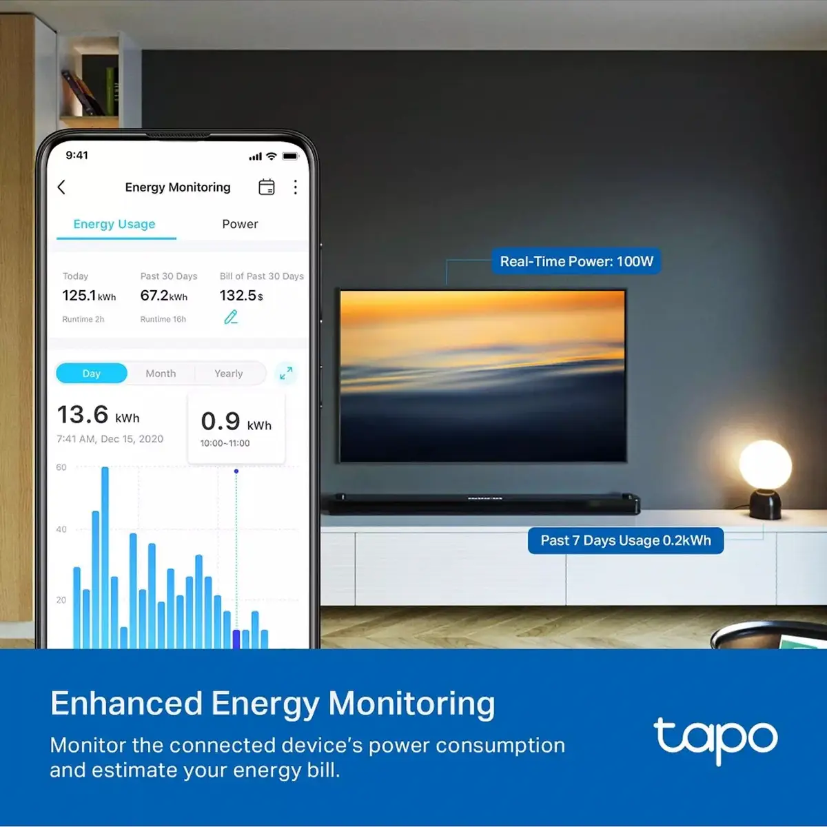 Tapo Smart Wi-Fi 4-Way Extension Cord, P304M