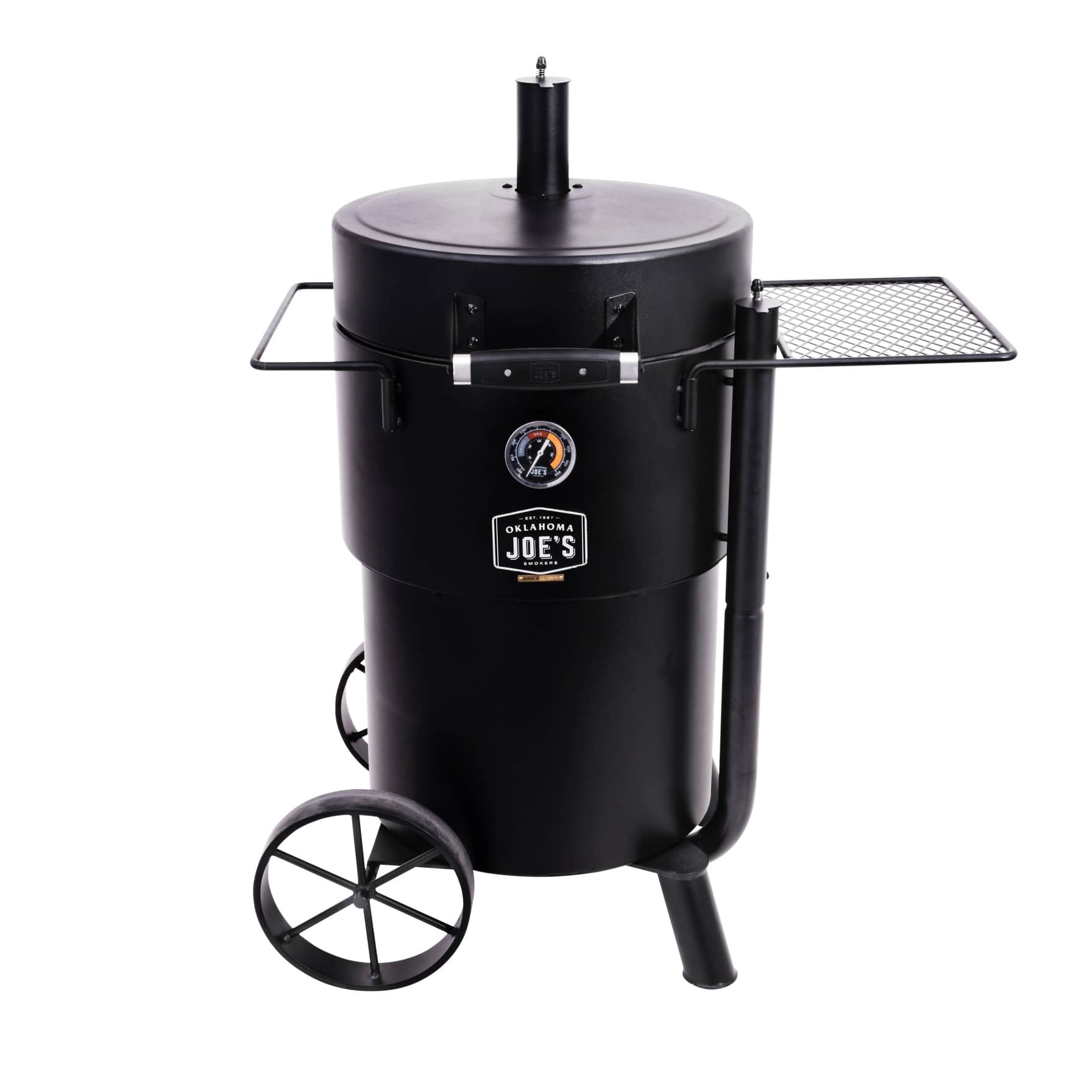 Oklahoma Joe Bronco Charcoal Drum Smoker Grill, 19202089 (64.52 x 109.98 x 76.96 cm)