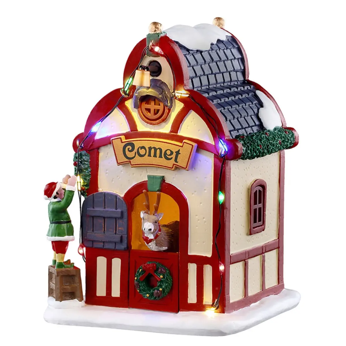 Lemax Comet's Den Santas Wonderland Festive Decor (Multicolor)