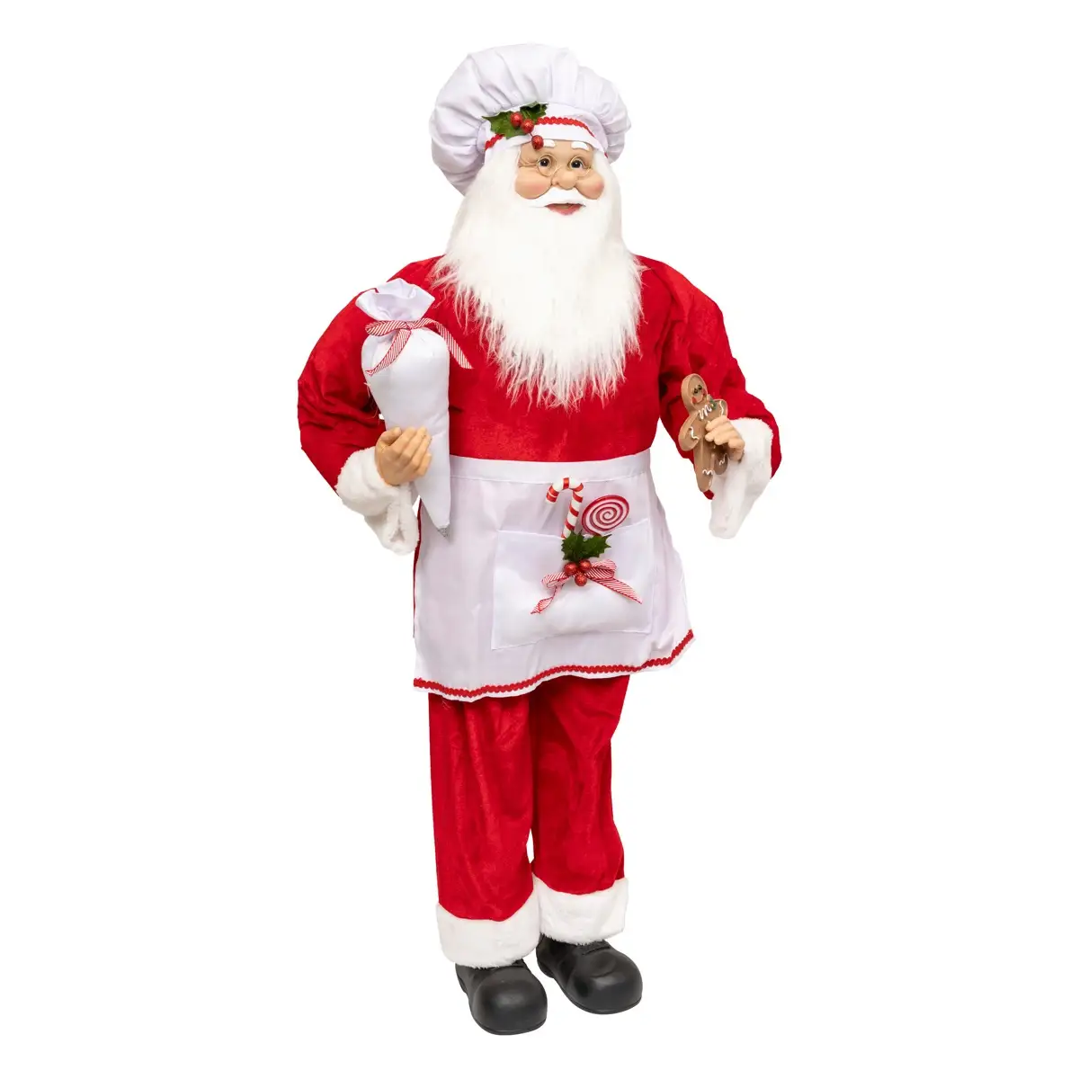 Atmosphera Baker Santa Claus Decorative Plush (43 x 28 x 117 cm, 1 Pc.)
