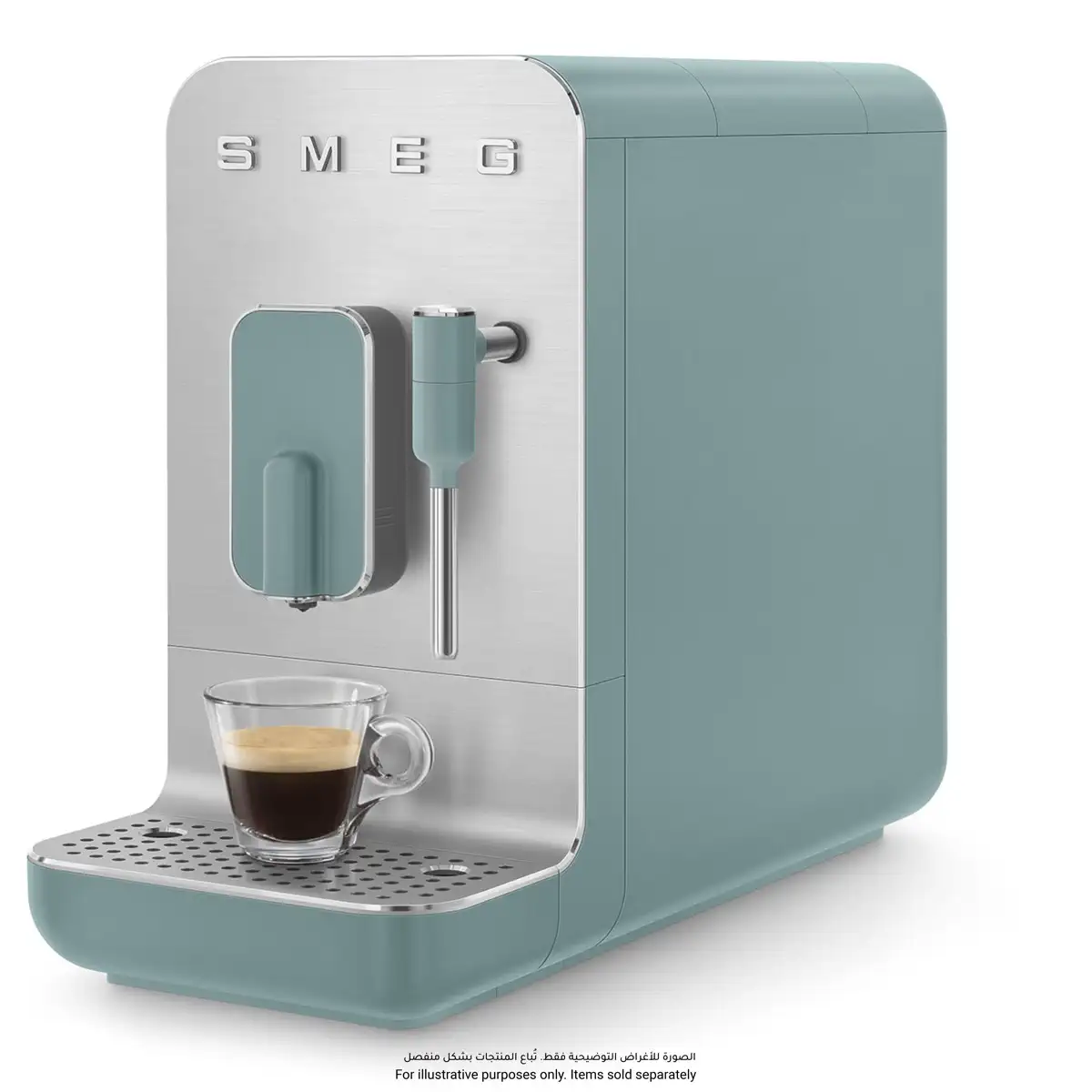 SMEG Collection Automatic Coffee Machine, BCC12EGMUK (Emerald Green, 1350 W, 1.4 L)