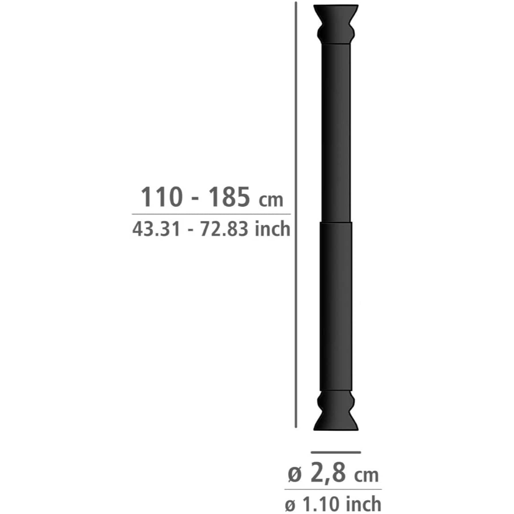 Wenko Aluminum Telescopic Shower Rod (110-185 cm)