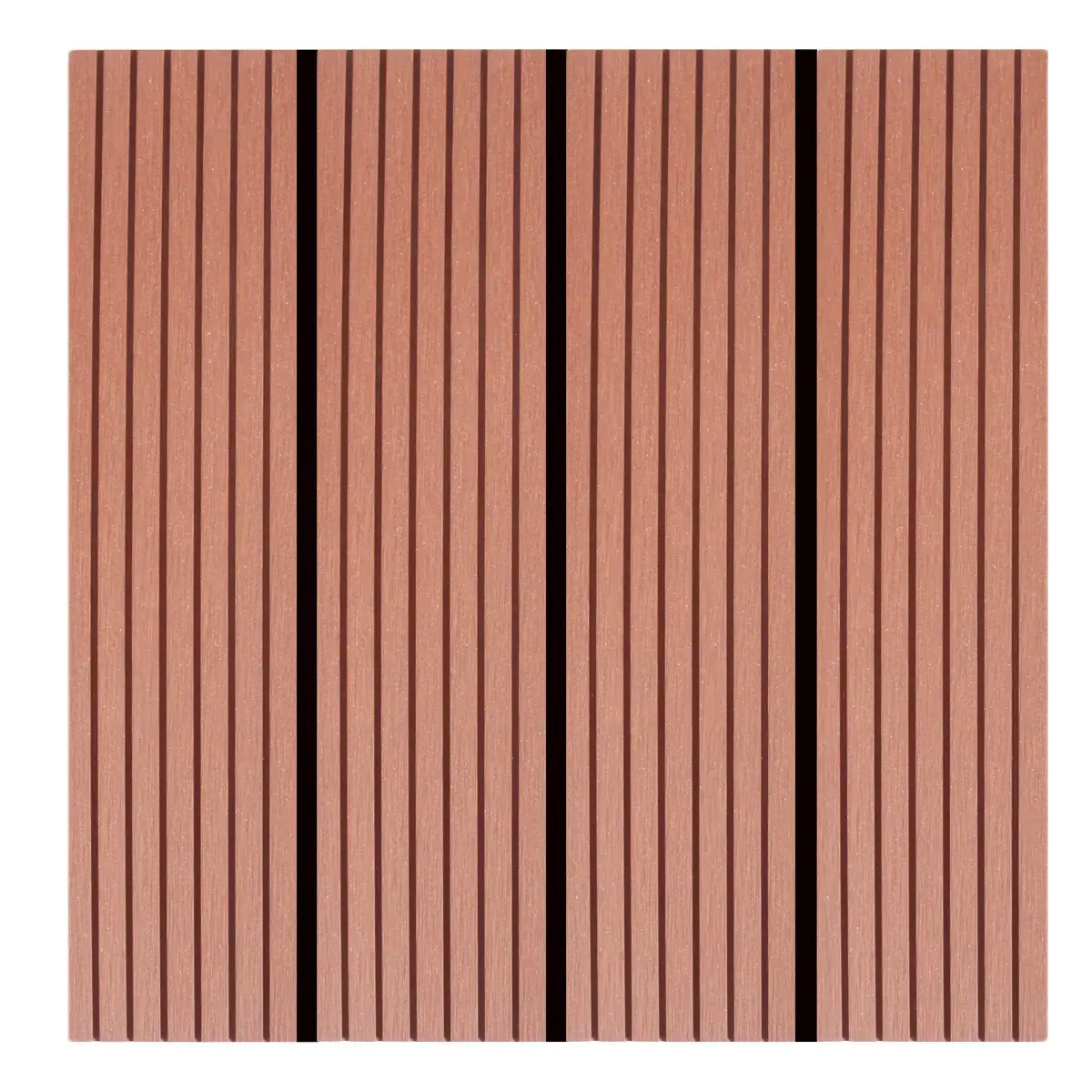 Garden Plastic Floor Decking Tiles (Brick Red, 30 x 30 x 2 cm, 11 Pc.)