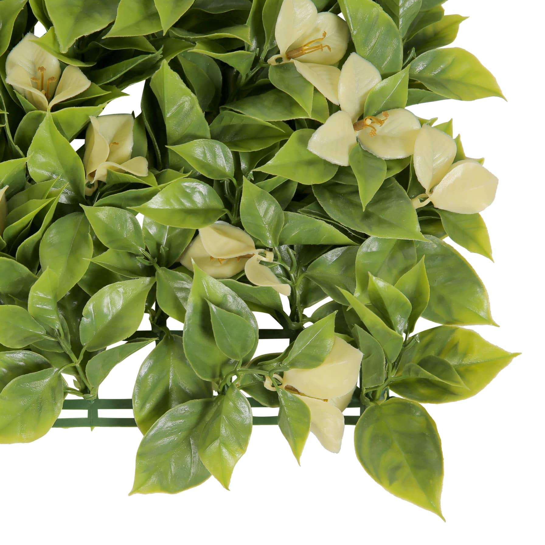 Decorative Green Leaves Square W/Yellow Flowers (50 x 50 cm)