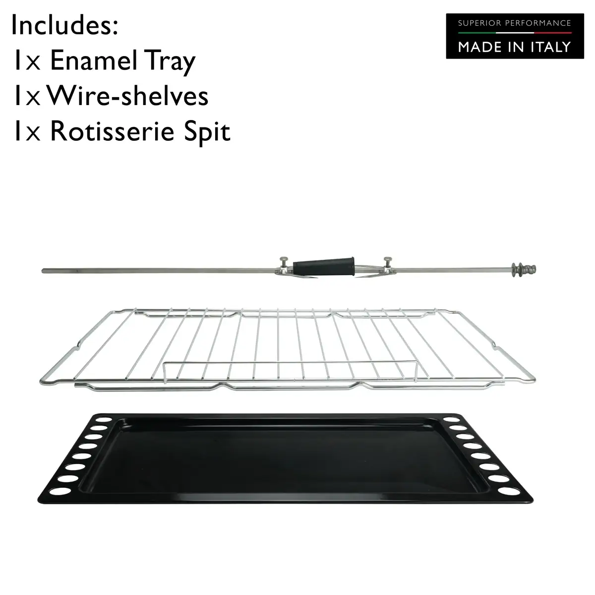 Tecnogas Superiore Freestanding 5-Burner Gas Cooker W/Oven, N3X96G5VC (133 L, ‎ 60 x 90 x 85 cm)