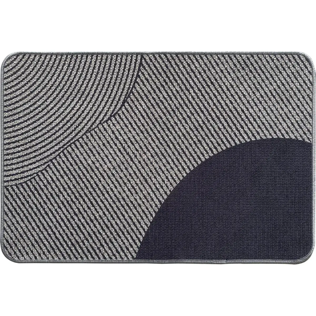 Luance Printed Kitchen Velvet Polyester Mat (Dune Grey, 40 x 60 cm)