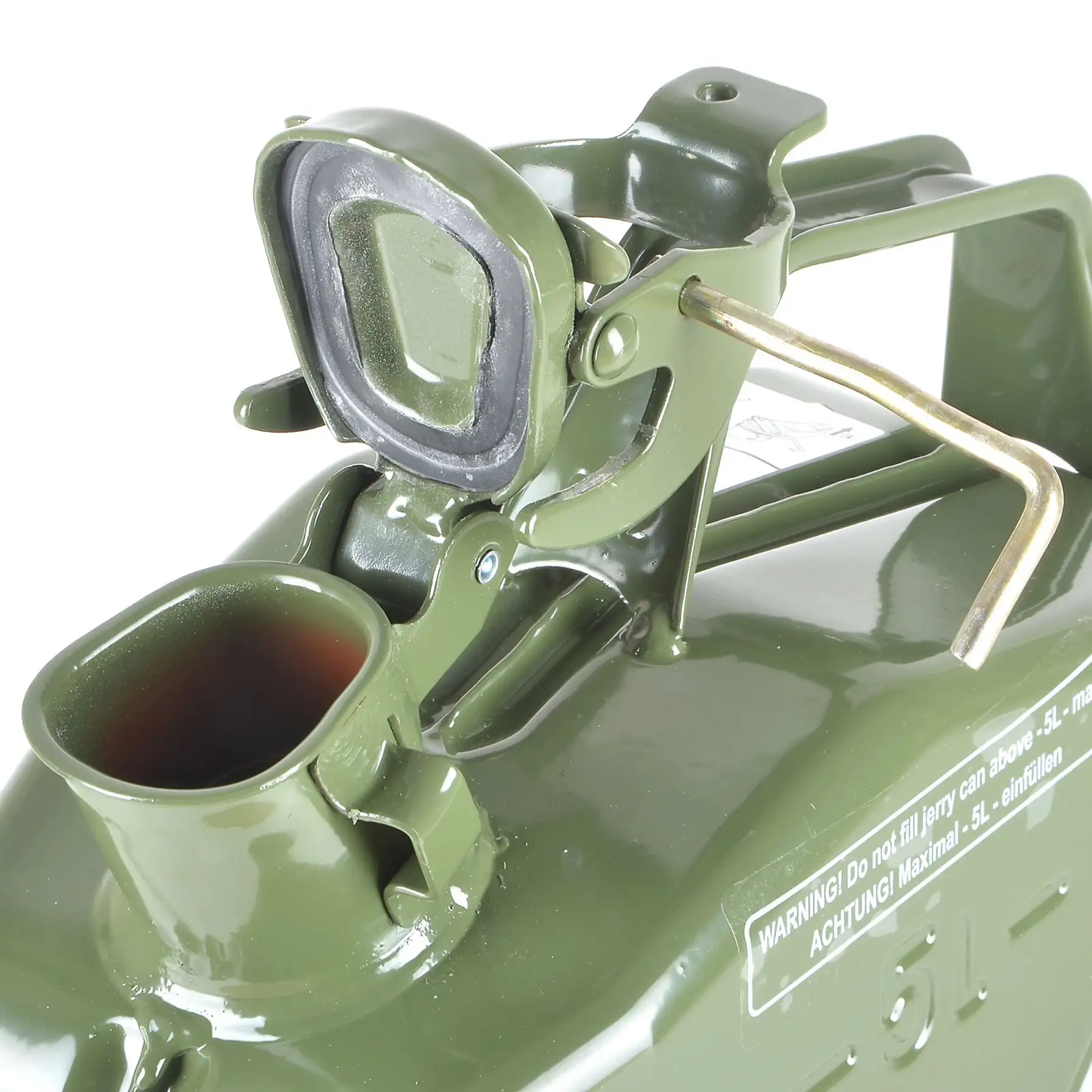 Steel Petrol Fuel Can (5 L, Green)