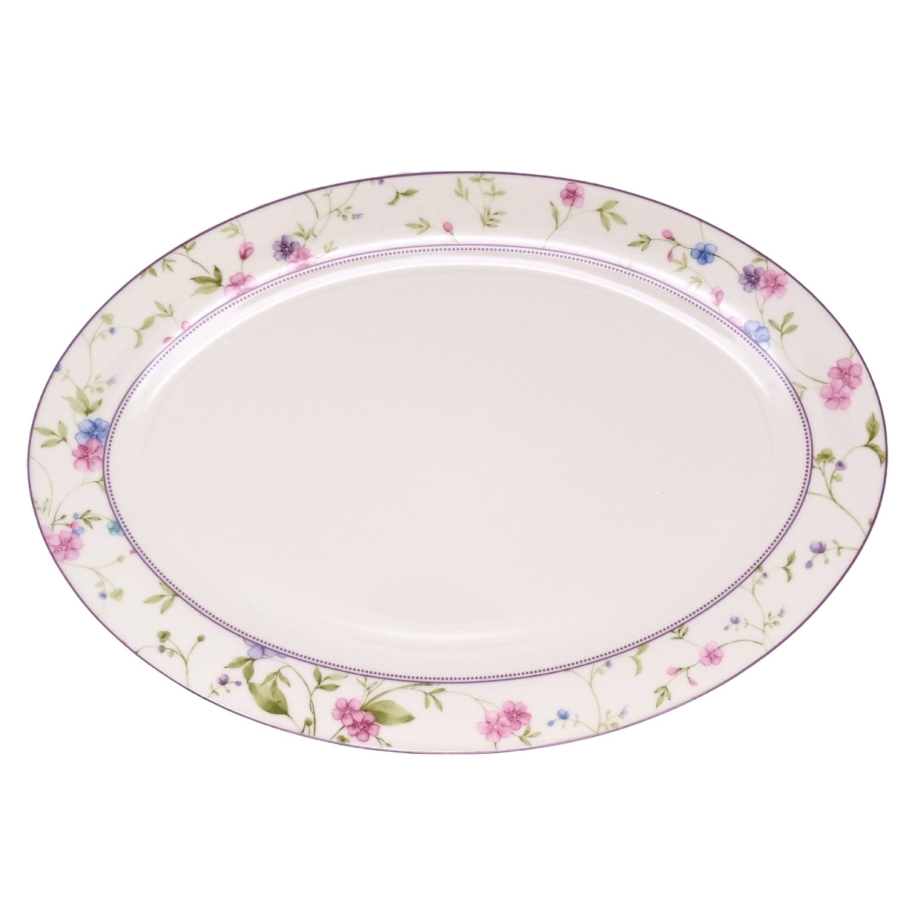 Orchid Ceramic Oval Plate Set (37 x 5 x 25.2 cm, 2 Pc.)