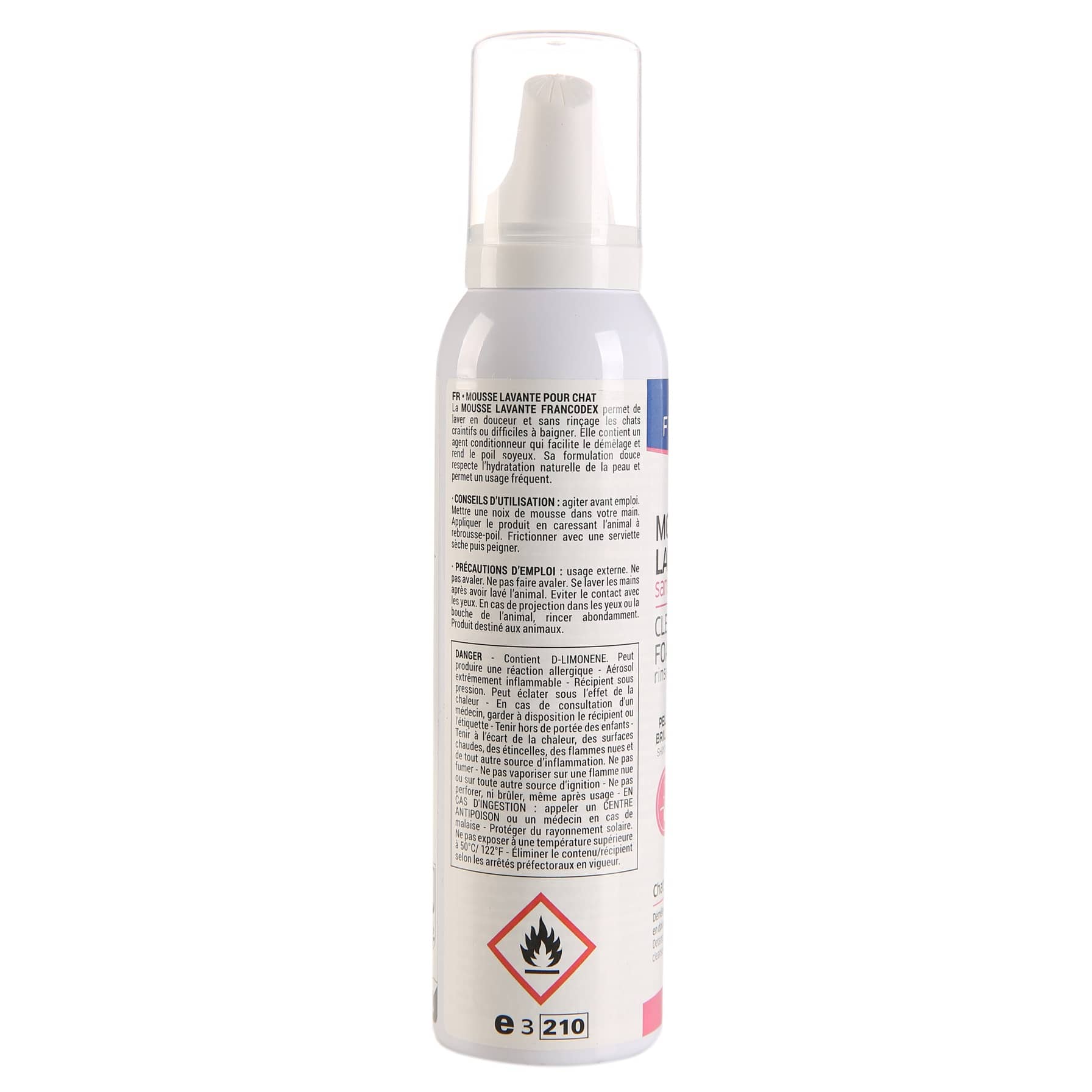 Zolux Francodex Rinse-Free Cat Cleansing Foam (150 ml)