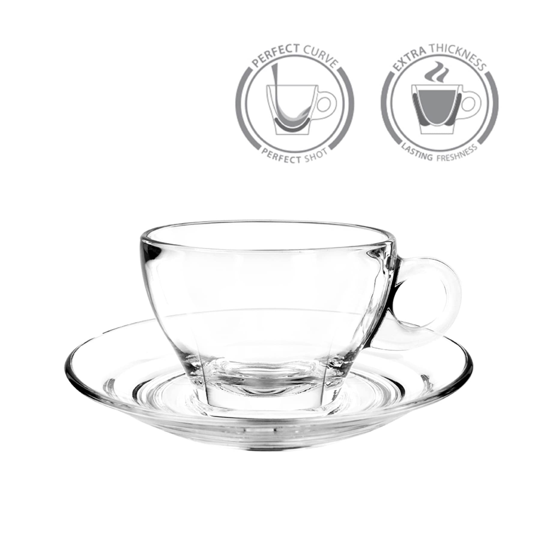 Ocean Caffe Latte Cup & Saucer Set (6 Pc.)