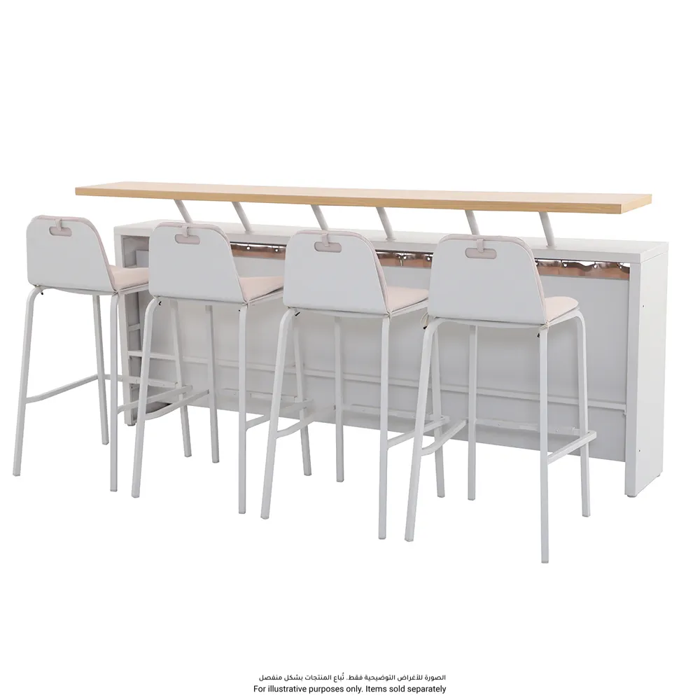 Barista Outdoor Kitchen Steel Counter Table (240 x 55 x 111.5 cm)