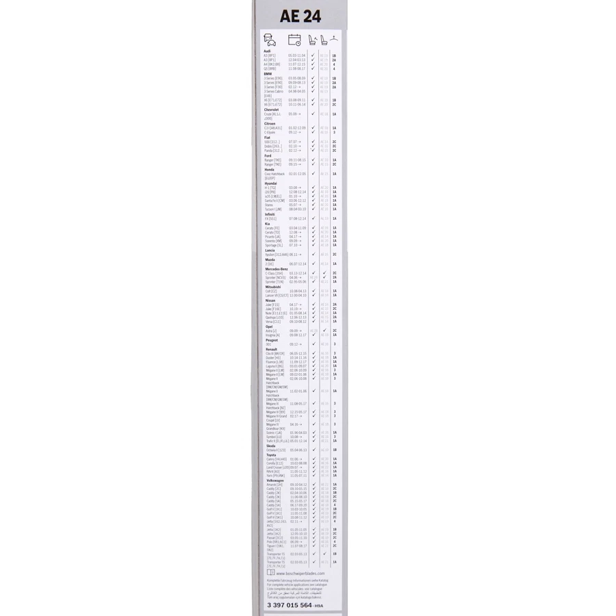 Bosch Aeroeco Car Single Glass Wiper Blade (61 cm)