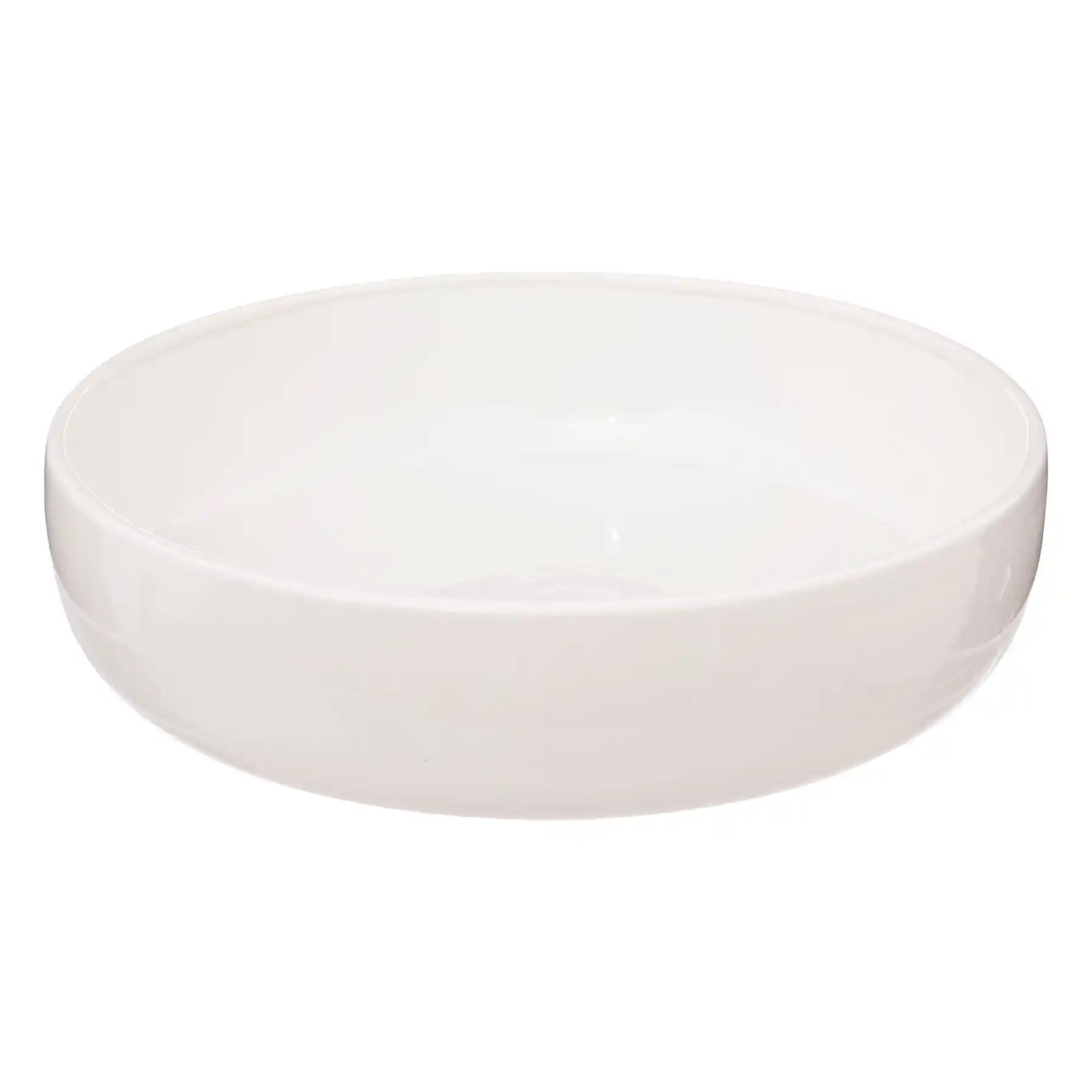 SG Earthenware Salad Bowl W/Stand (29.5 x 10 cm, White)
