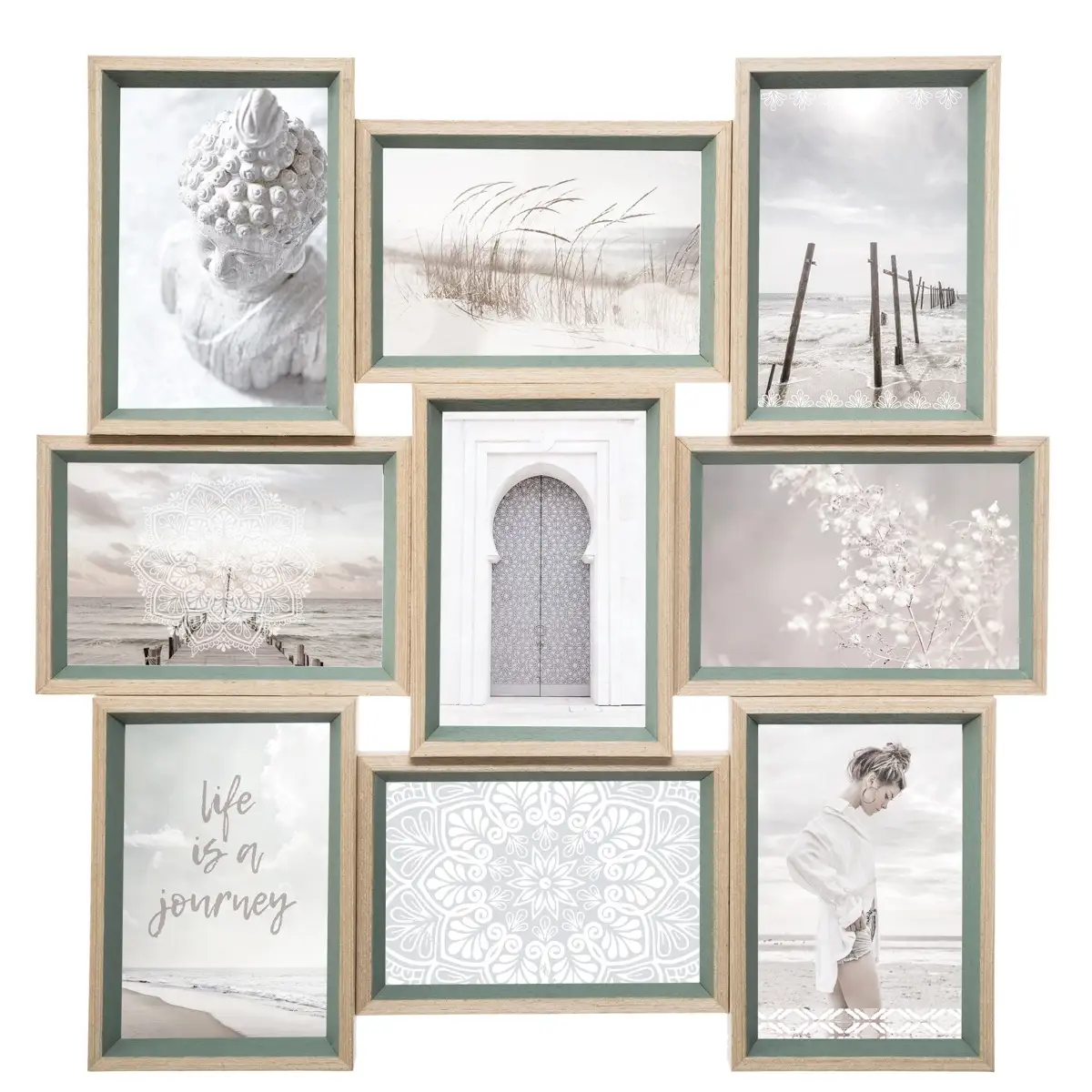 Atmosphera Moly Photo Montage Frame (Assorted Colors, 9 Photos)