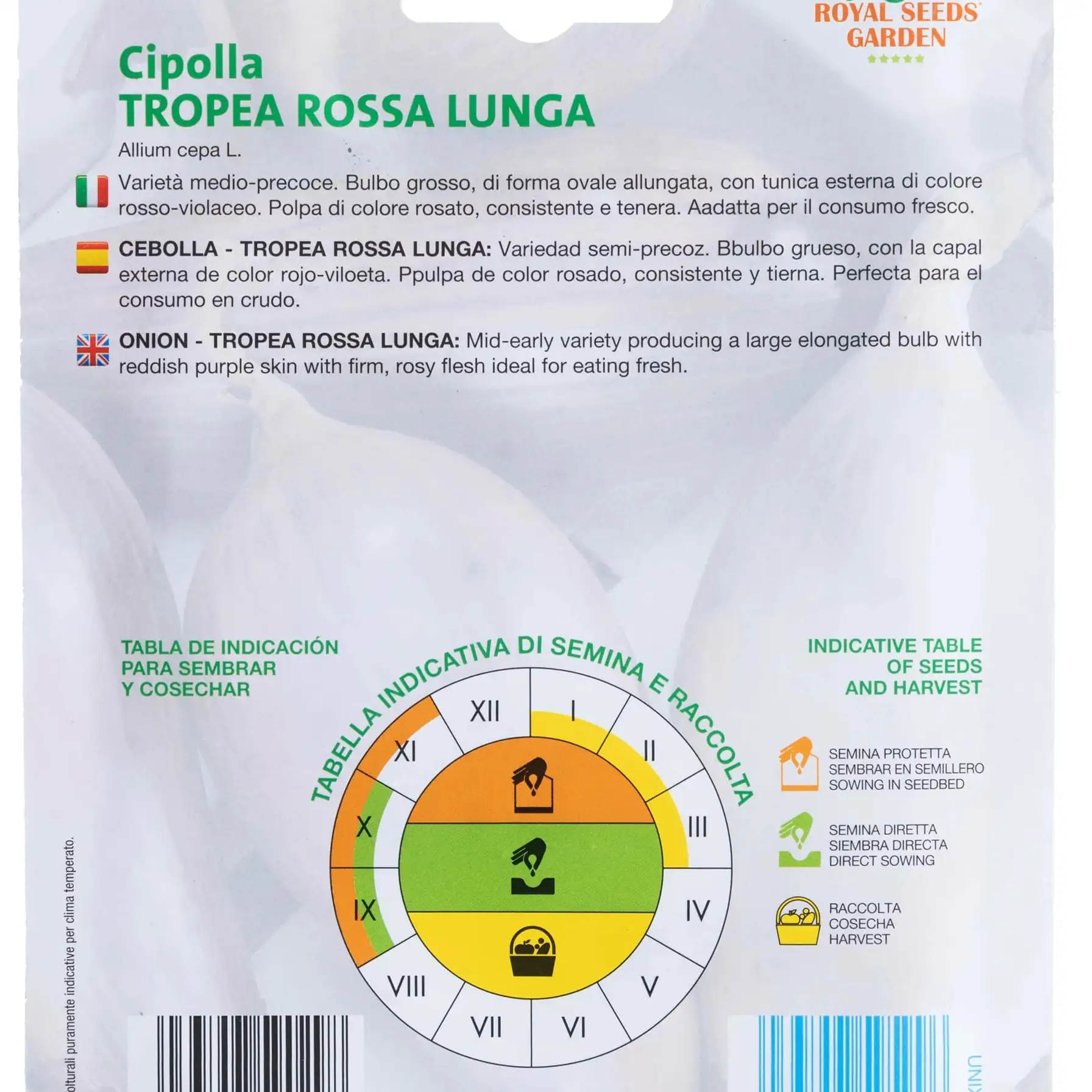 Royal Seeds Tropea Rossa Lunga Onion Seed Pack (3 g)