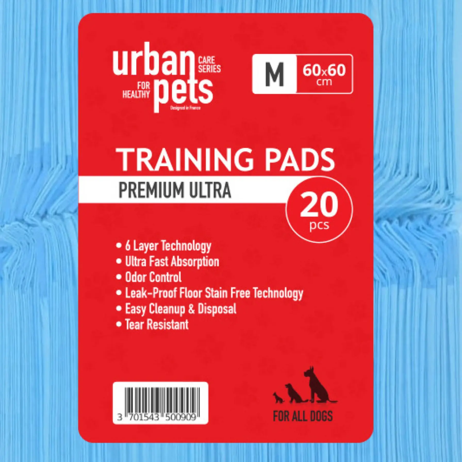 Urban Pets Premium Training Pad Pack (60 x 60 cm, 20 Pc.)
