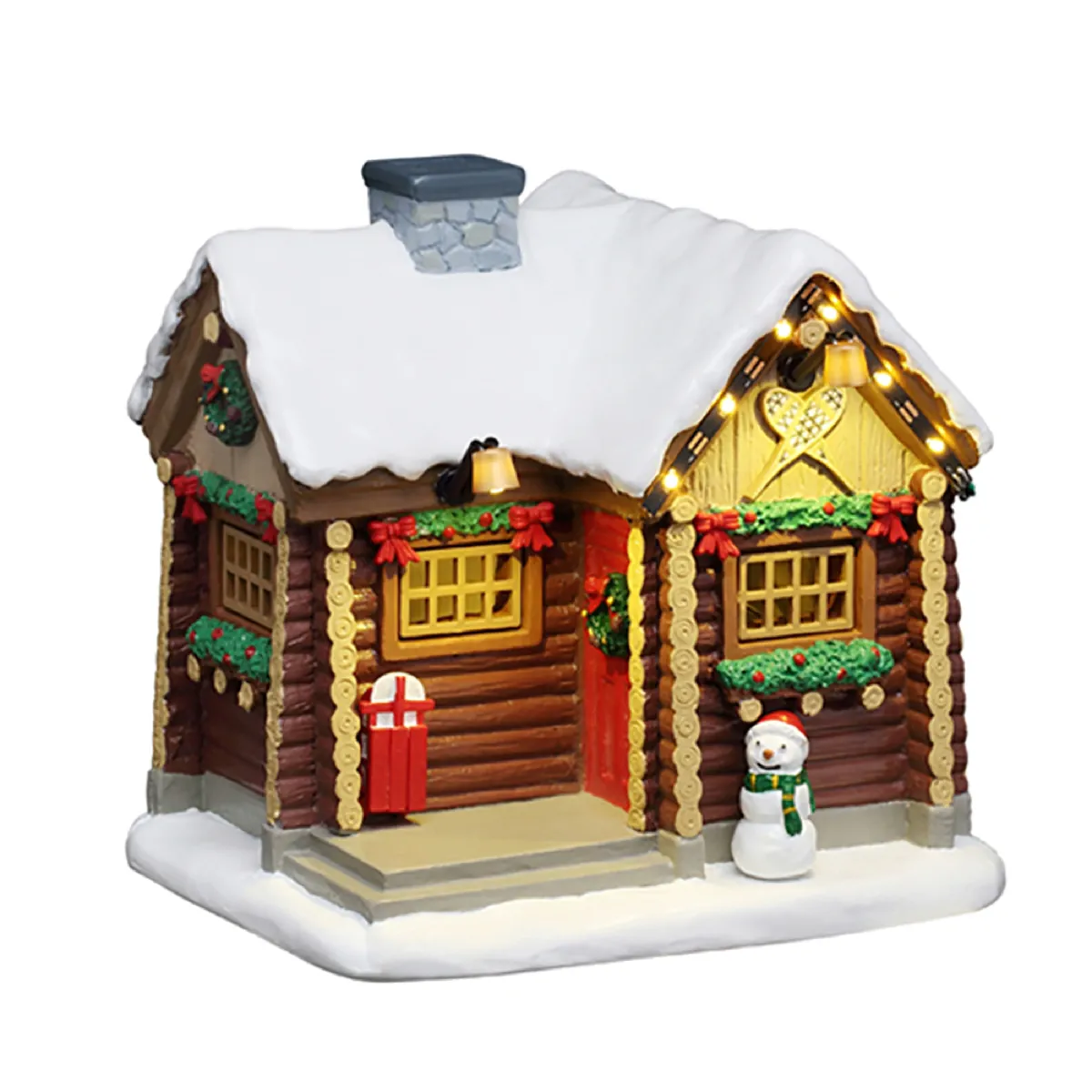 Lemax Snowshoe Cabin (Multicolor, L 12.2 x W 9.7 x H 11.5 cm)