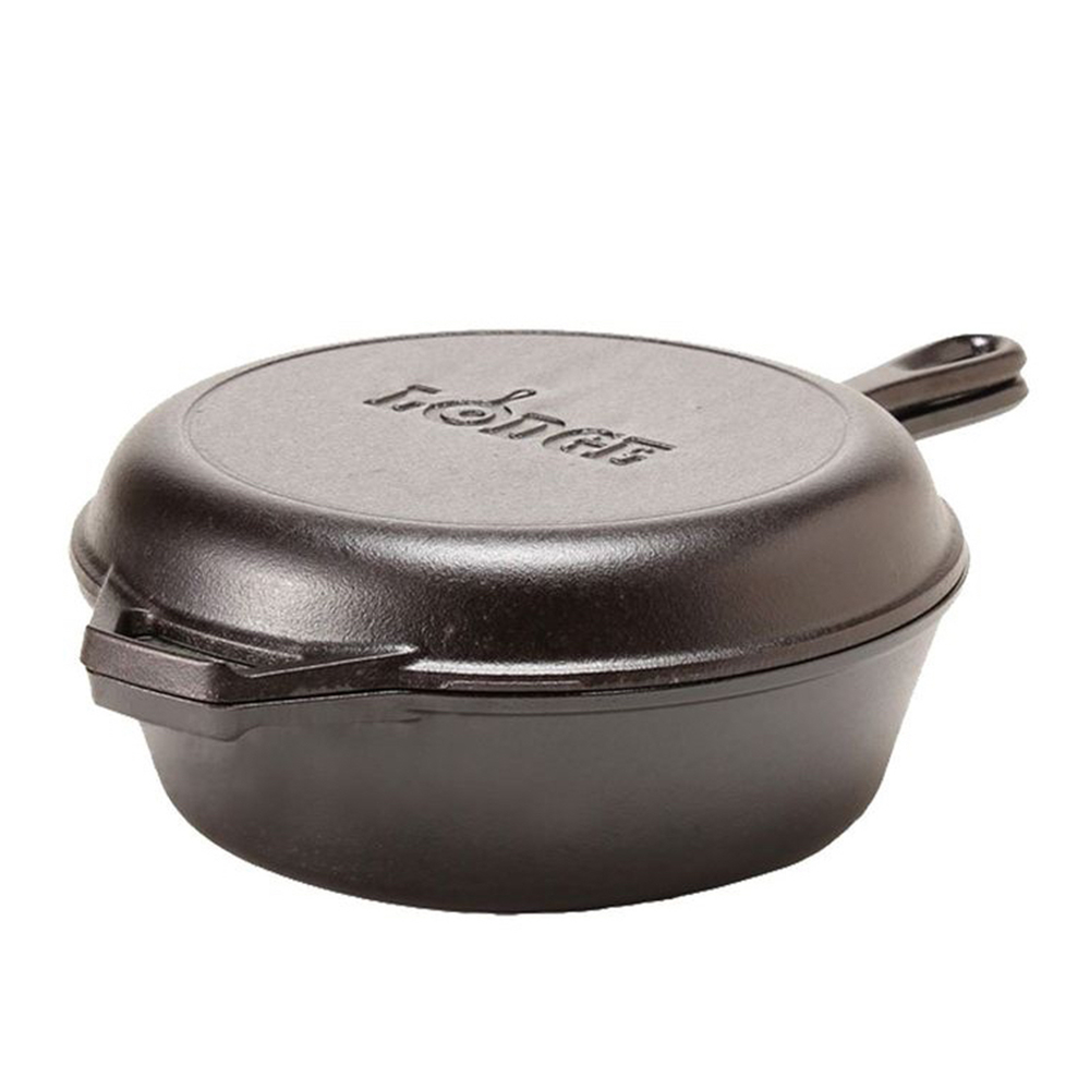 Lodge Cast Iron Combo Cooker (27 cm, Black)