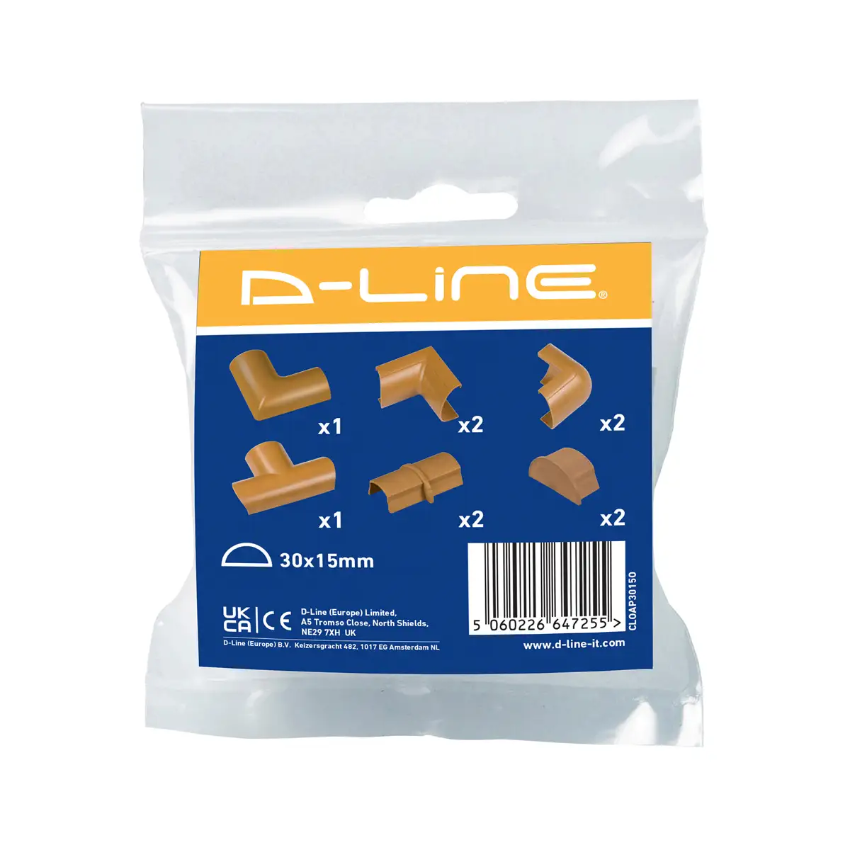 D-Line Wood Effect Clip Over Accessory Set (3 x1.5 cm x 10 Pc.)