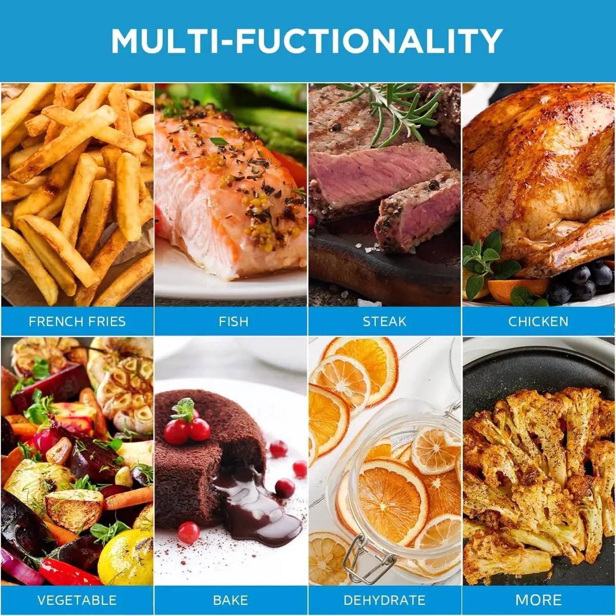 قلاية هوائية تعمل باللمس الرقمي ميديا MAD-740F2APK (7 لتر، 1700 واط)