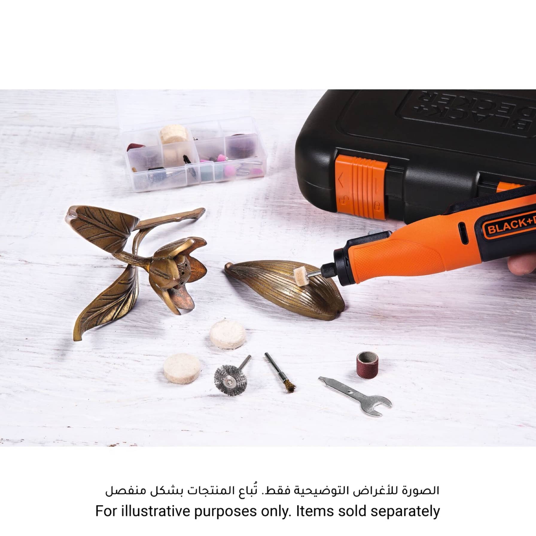 Black+Decker Cordless Rotary Tool Set W/Kitbox, BCRT8IK-XJ (7.2 V, 52 Pc.)