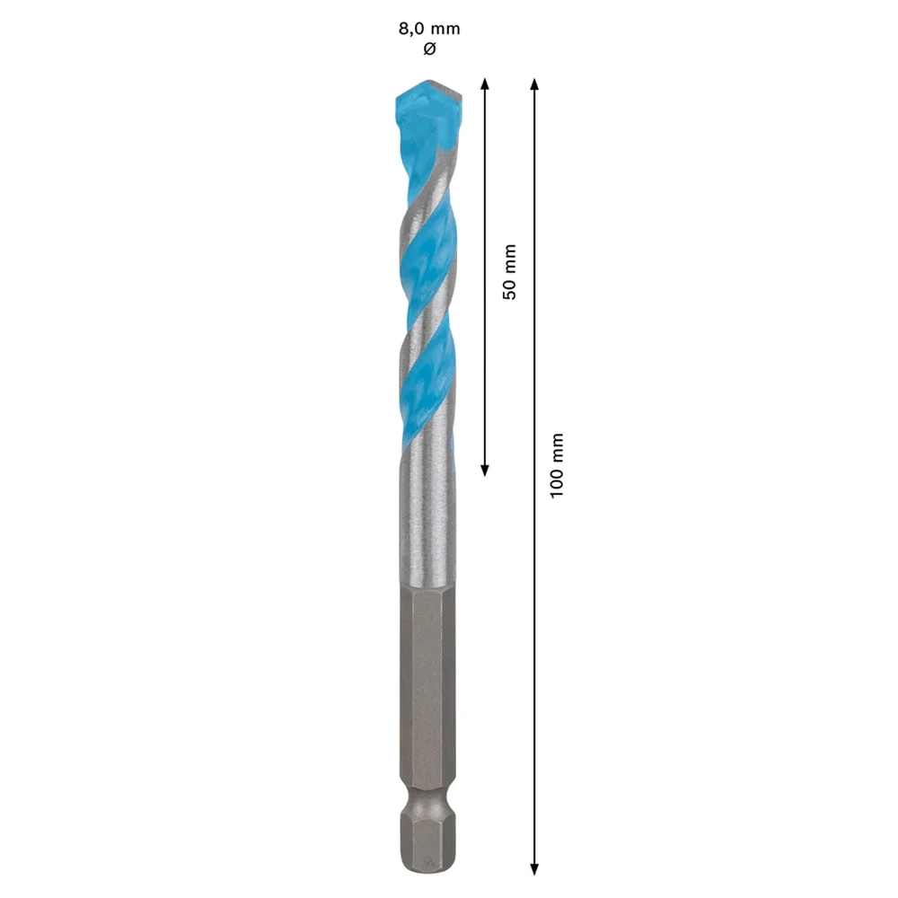 Bosch EXPERT MultiConstruction Drill Bit, HEX-9MCB (8 x100 mm)