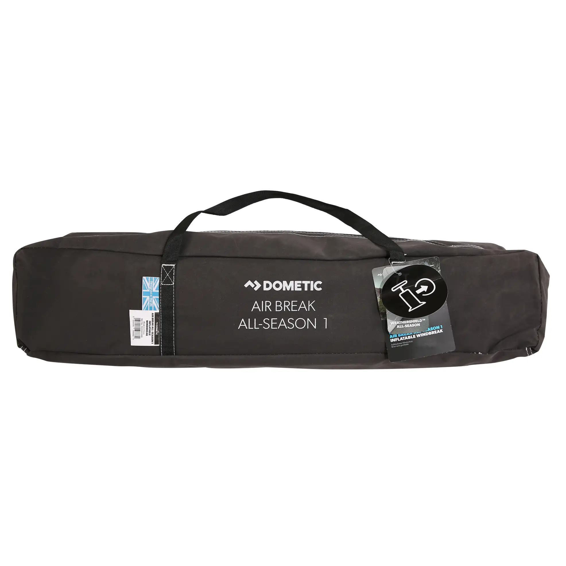 Dometic AIR Break All-Season 1 Single-Panel Inflatable Windbreak Area Fence (225 x 140 x 10 cm)