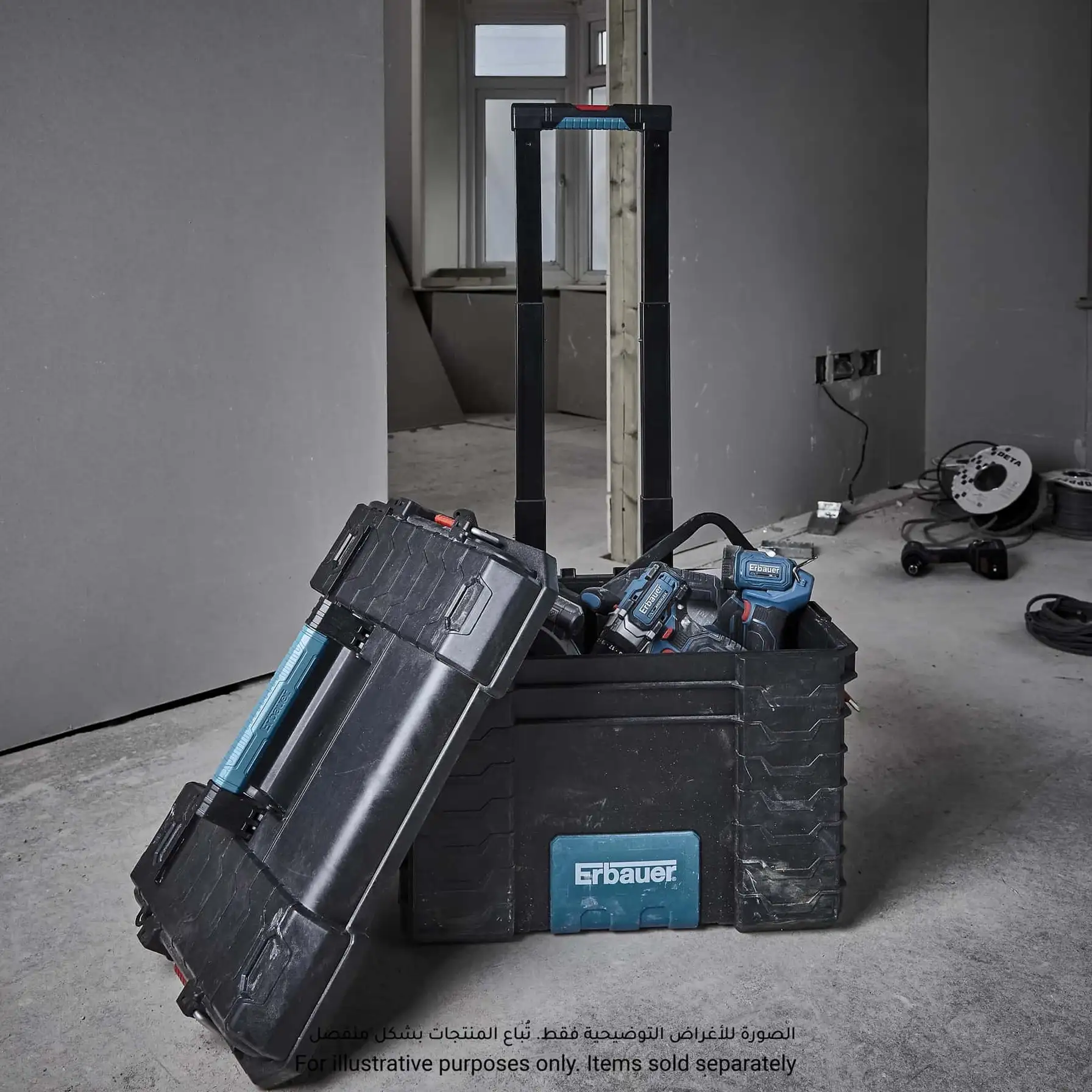 Erbauer Connecx Modular Polypropylene Toolbox W/Wheels (46 x 56 x 48 cm)