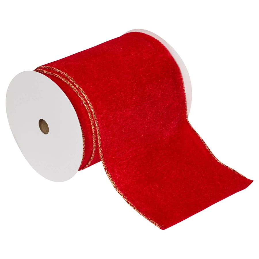 Gold Ruban Velvet (Red, L 500 x W 12 x H 0.3 cm)