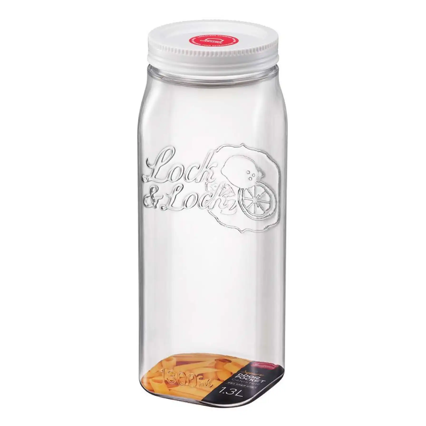 Lock & Lock Plastic Door Pocket Canister (1.3 L, Clear)