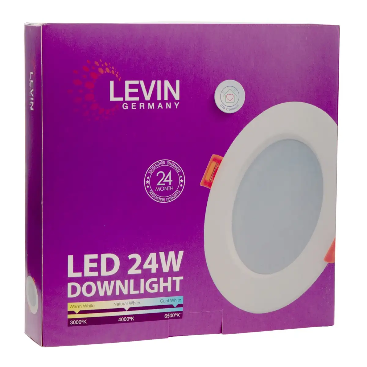 Levin LED Recessed Downlight (24 W, Cool White, 6500 K )