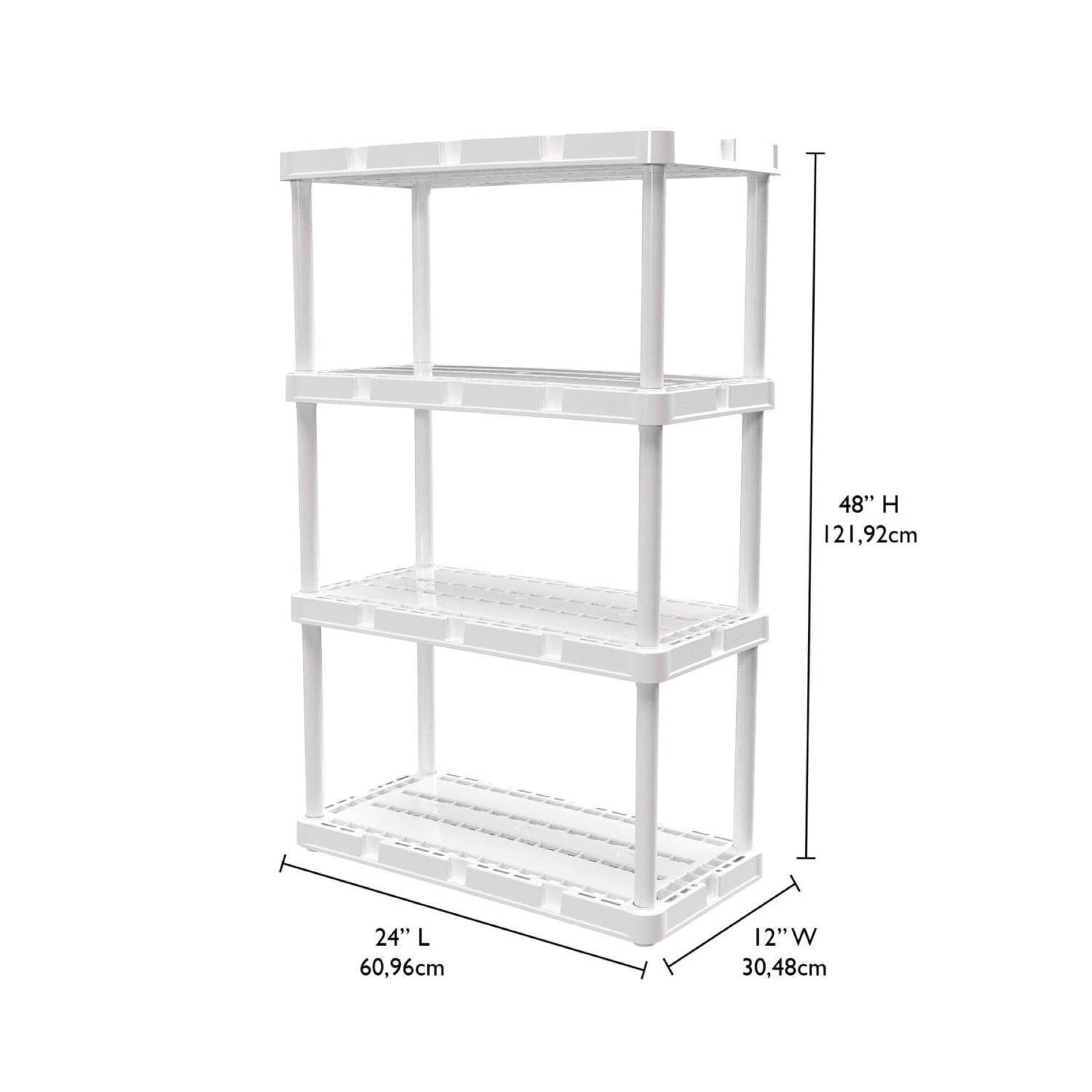 Gracious Living Knect-A-Shelf Resin Shelving Unit (121.92 x 60.96 x 30.48 cm)