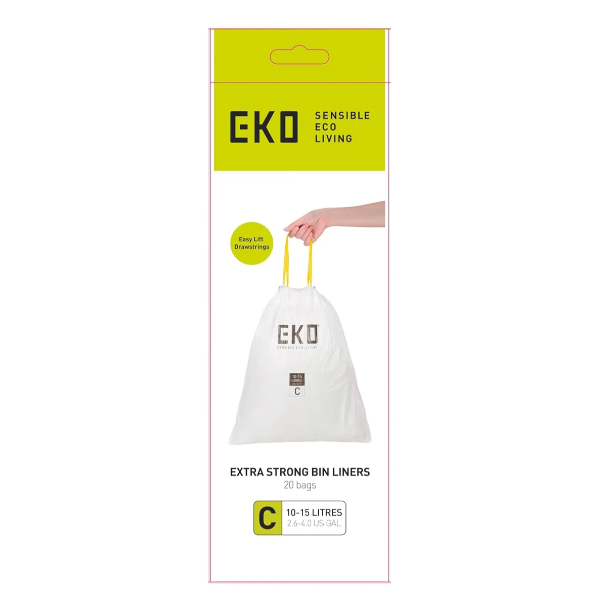 Eko Drawstring Bag Pack (10-15 L, 20 Pc.)