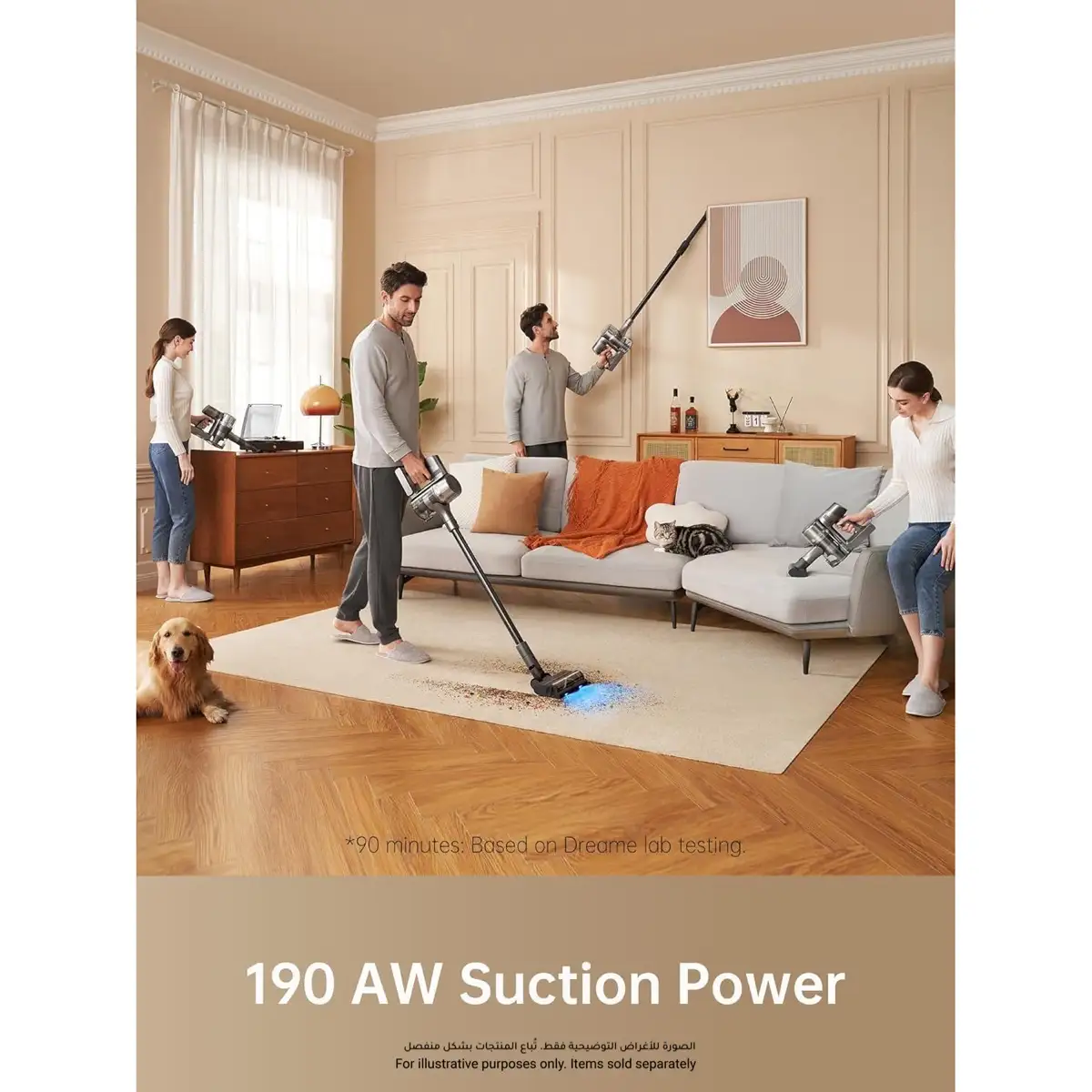Dreame R20 Cordless Stick Vacuum Cleaner, R20/VTV97A (0.6 L, 450 W)