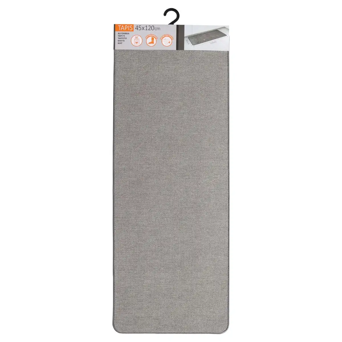 Luance Velvet Polyester Kitchen Mat Hexagone (120 x 45 cm, Light Grey)