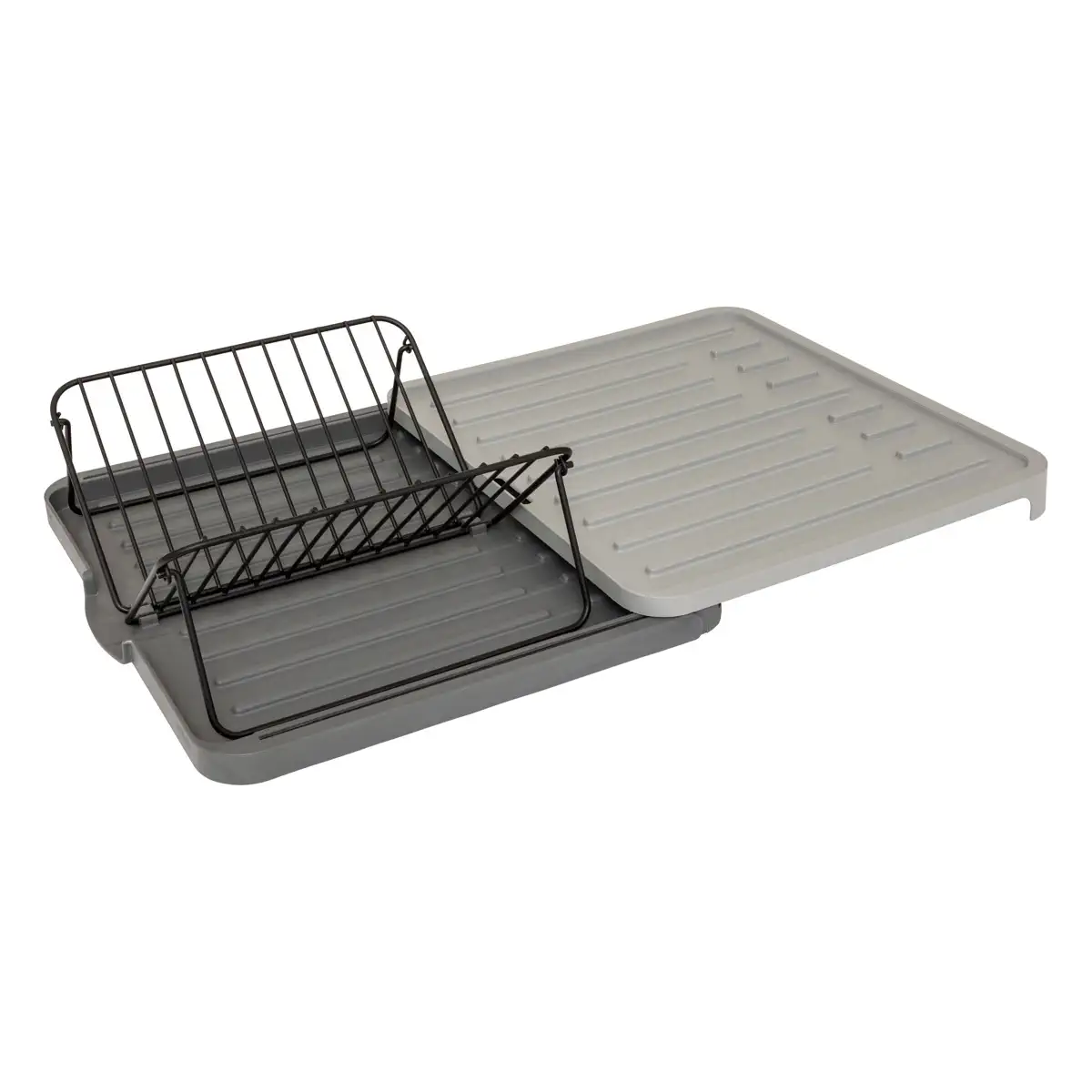 5Five Neo Extndable Dish Drain with Rack (Grey, L. 58.2 x D. 36.2 x H. 10.3 cm)