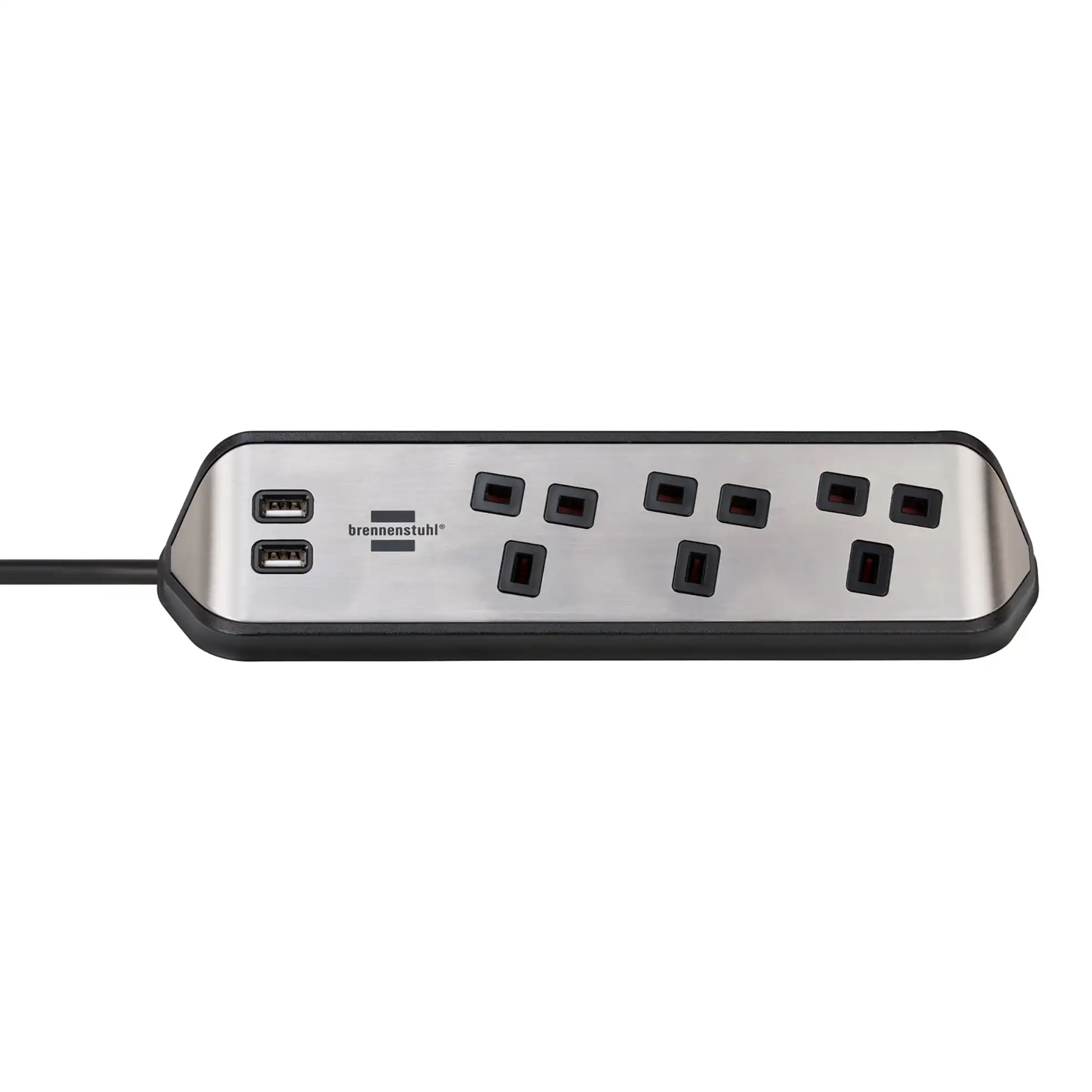 Brennenstuhl 3-Way Extension Cord W/USB-A Sockets, 1153593410 (2 m)