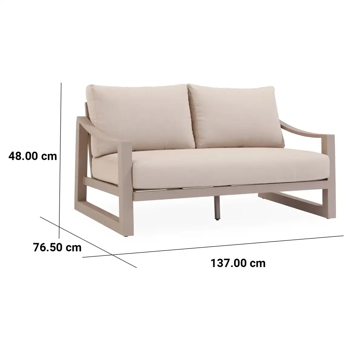 Cuba Aluminum 4-Seater Outdoor Sofa Set