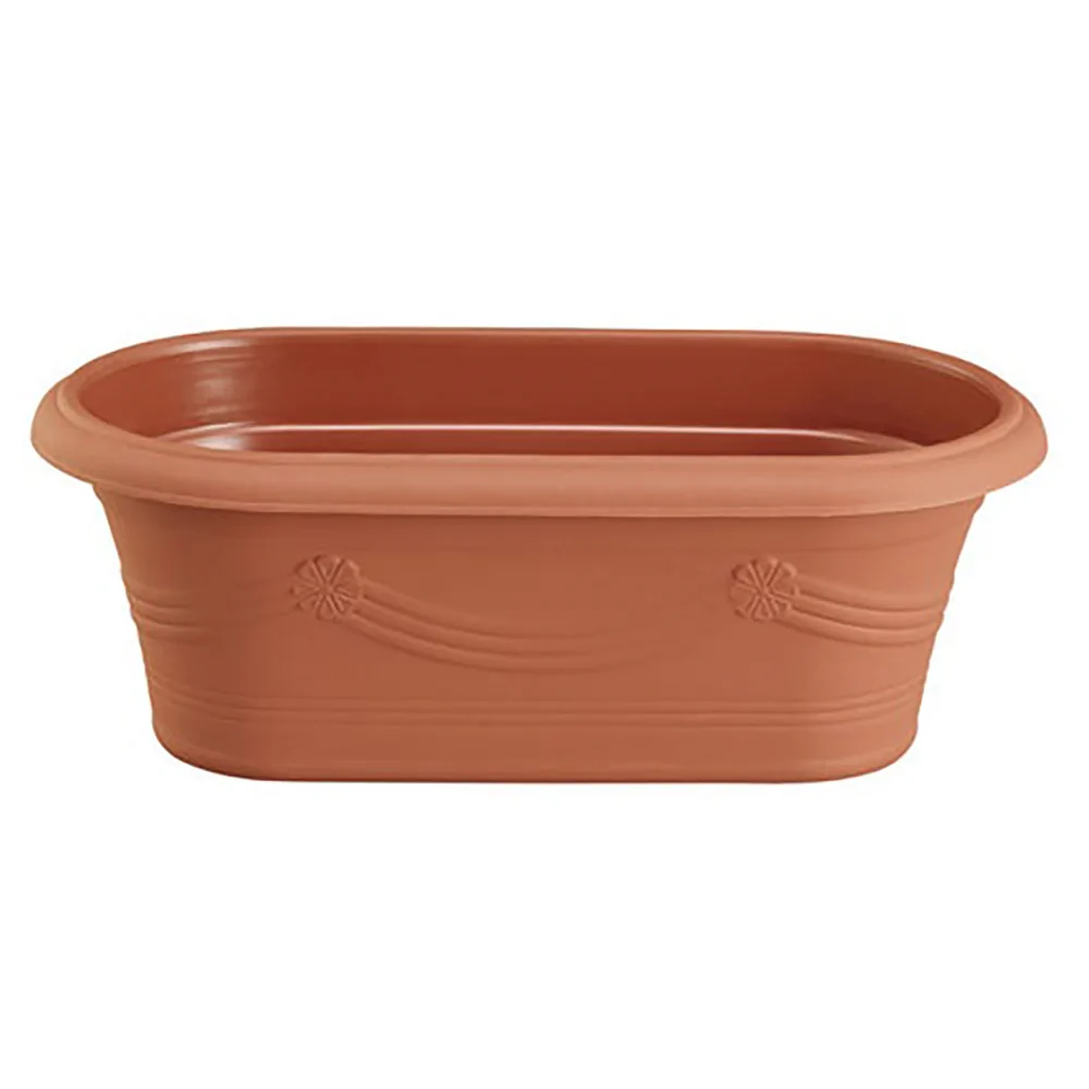 Living Accents Oval Window Box Planter (Terracotta, 51 x 27 x 19 cm)