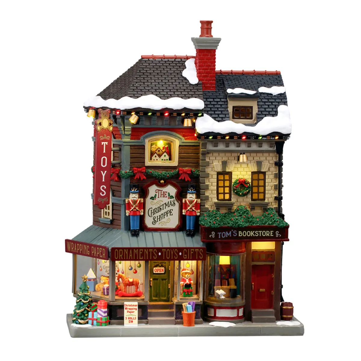 Lemax The Christmas Shoppe Battery-Operated (Multicolor, L 20.8 x W 7.9 x H 28 cm)
