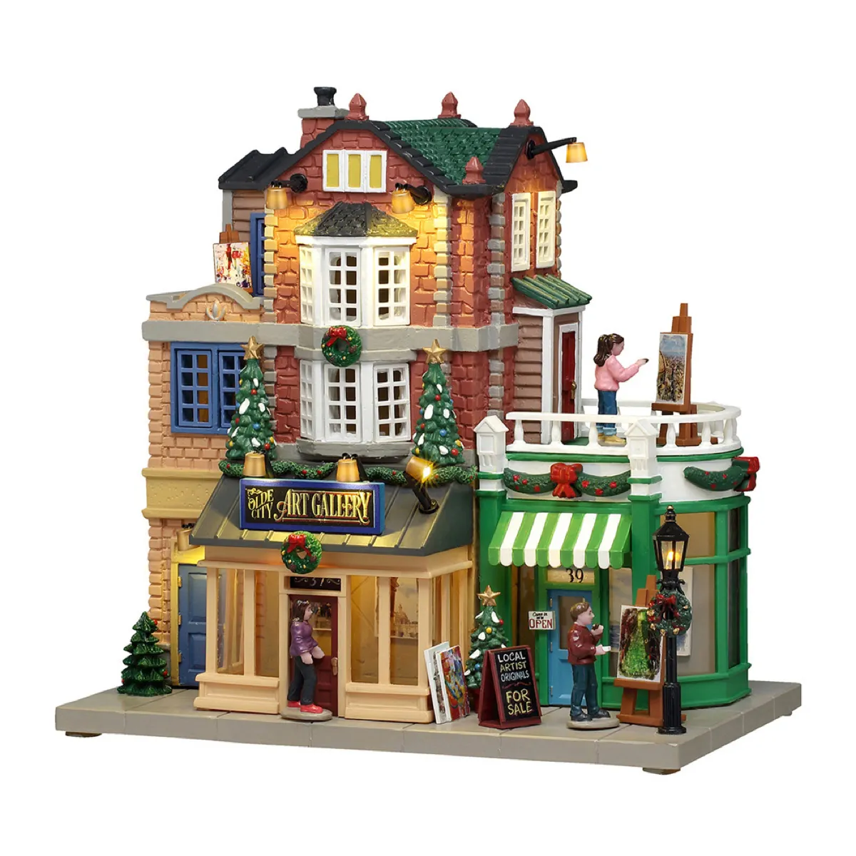 Lemax Olde City Art Gallery, Battery-Operated (Multicolor, L 21.5 x W 13 x H 20.5 cm)