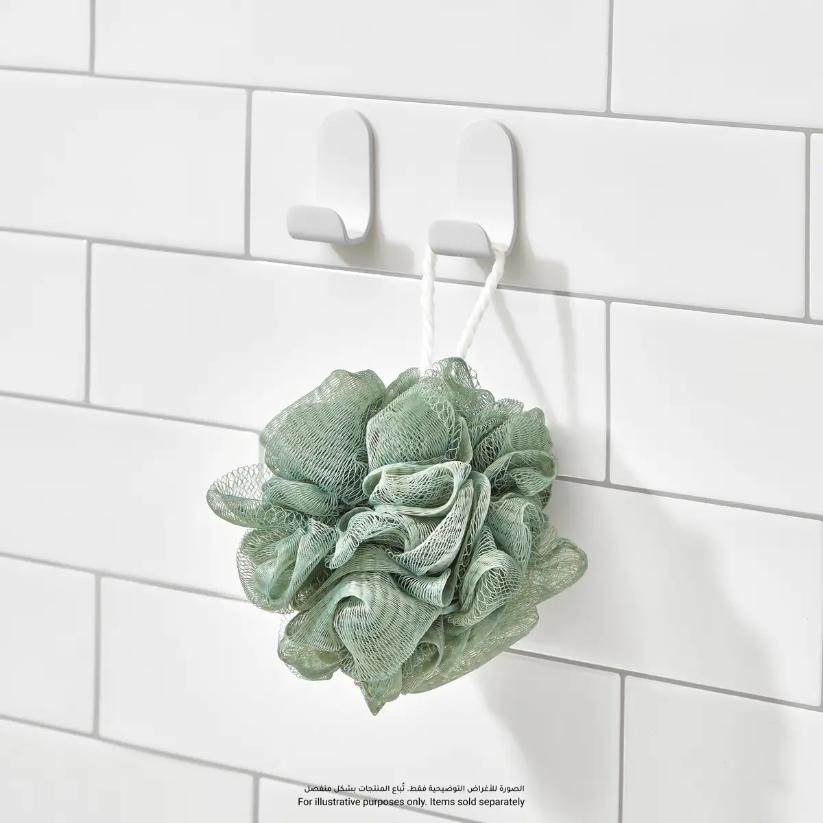 Interdesign Self-Adhesive Wall Hook Set (10.9 x 3.2 x 12.5 cm, White, 2 Pc.)