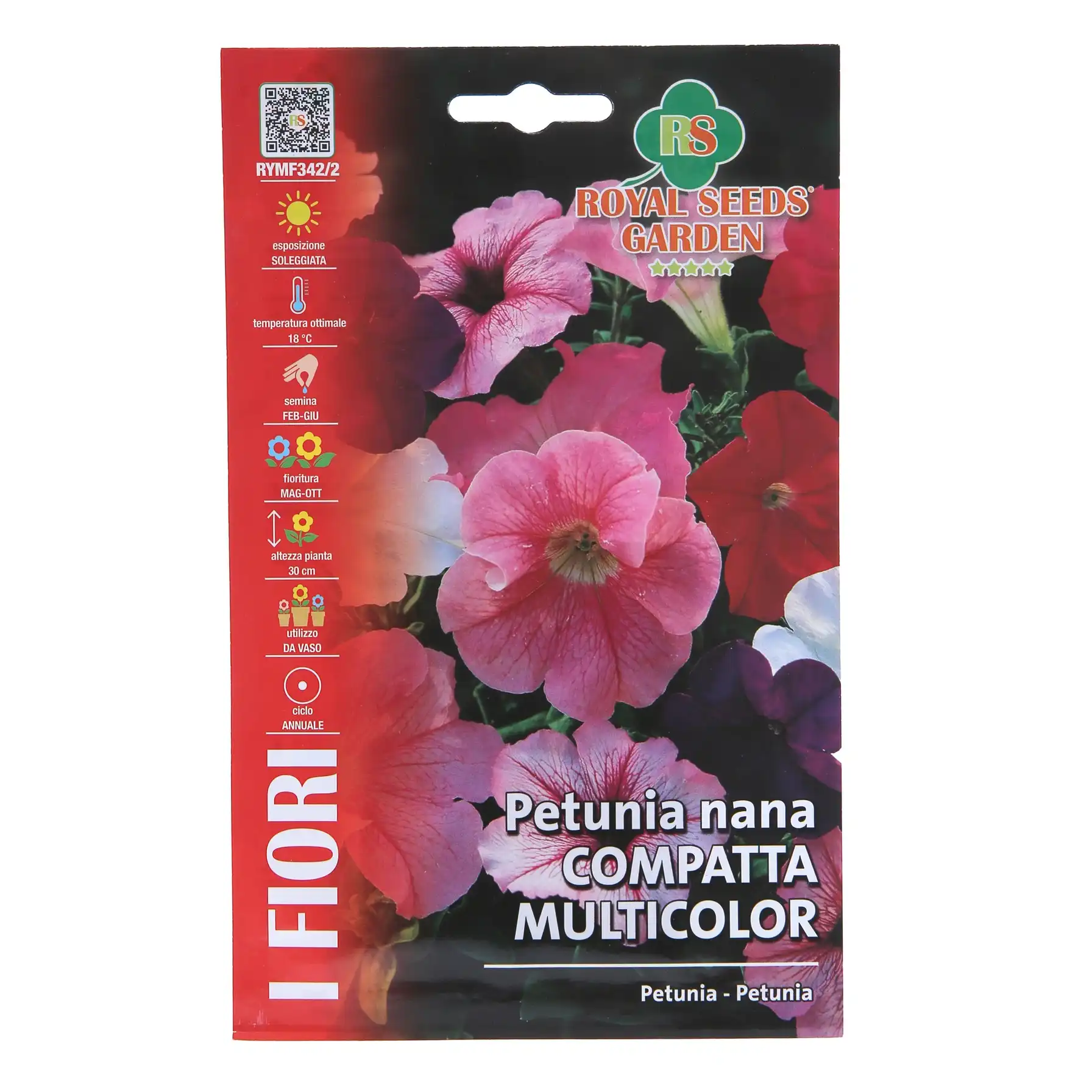 Royal Seeds Multicolor Dwarf Petunia Seed Pack (0.4 g)