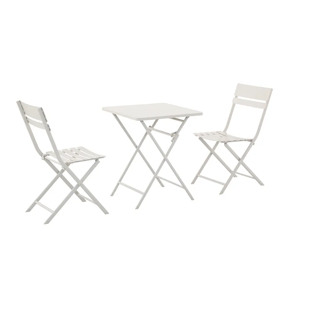 Alv Steel Folding Bistro Set (Sand, 51.5 x 42 x 84 cm, 3 Pc.)