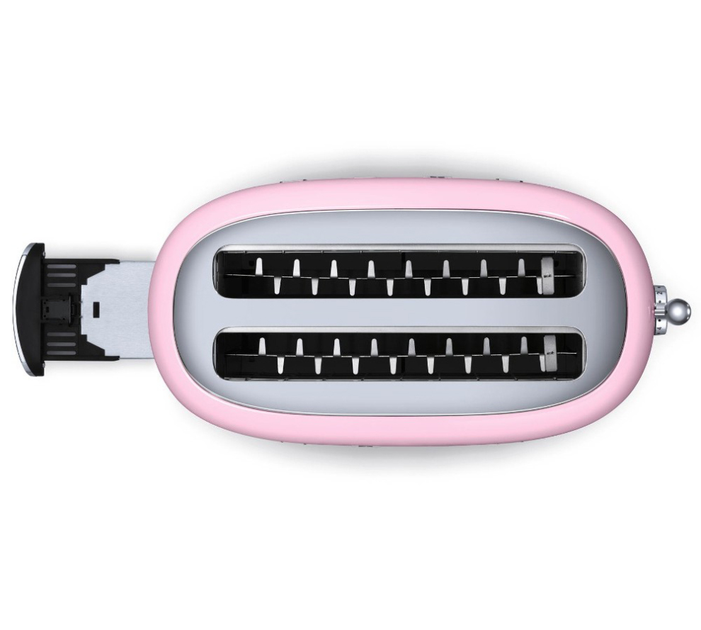 SMEG TSF02PKUK 50s Retro Style Toaster (1500 W, Pink) 