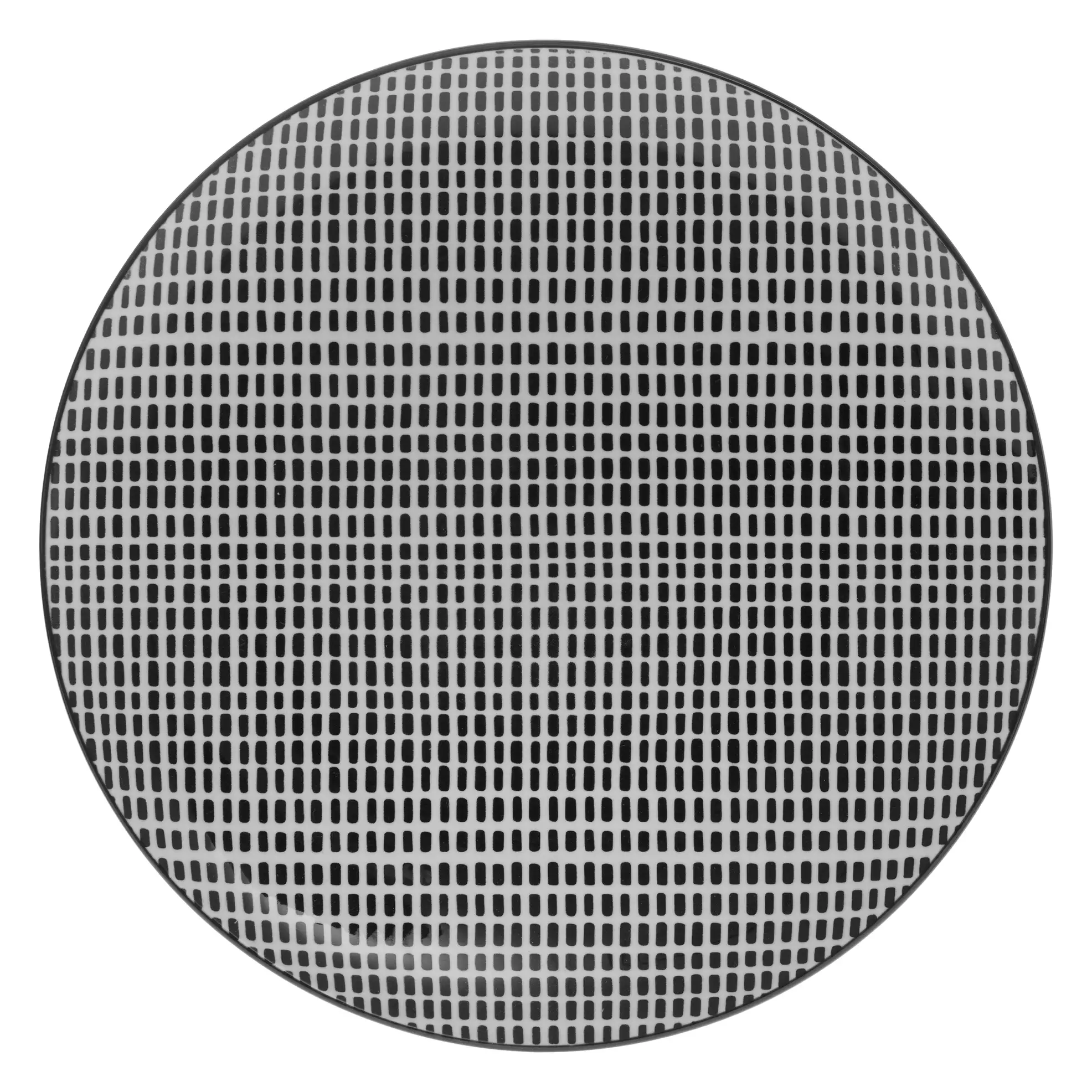 SG Bohemia Porcelain Square Dinner Plate (26 cm, Black & White)