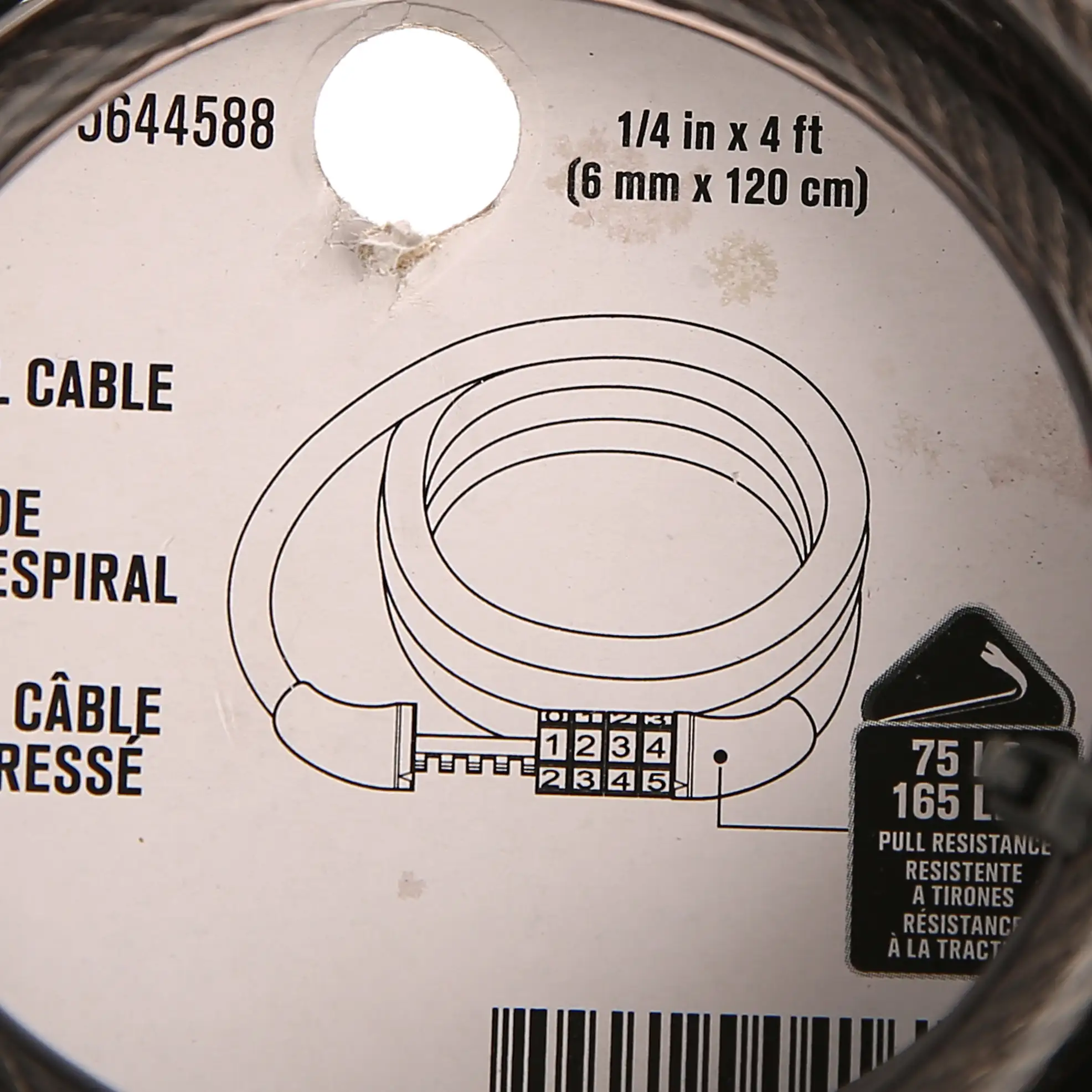 ACE Zinc Alloy Combo Coil Cable Lock (120 cm)